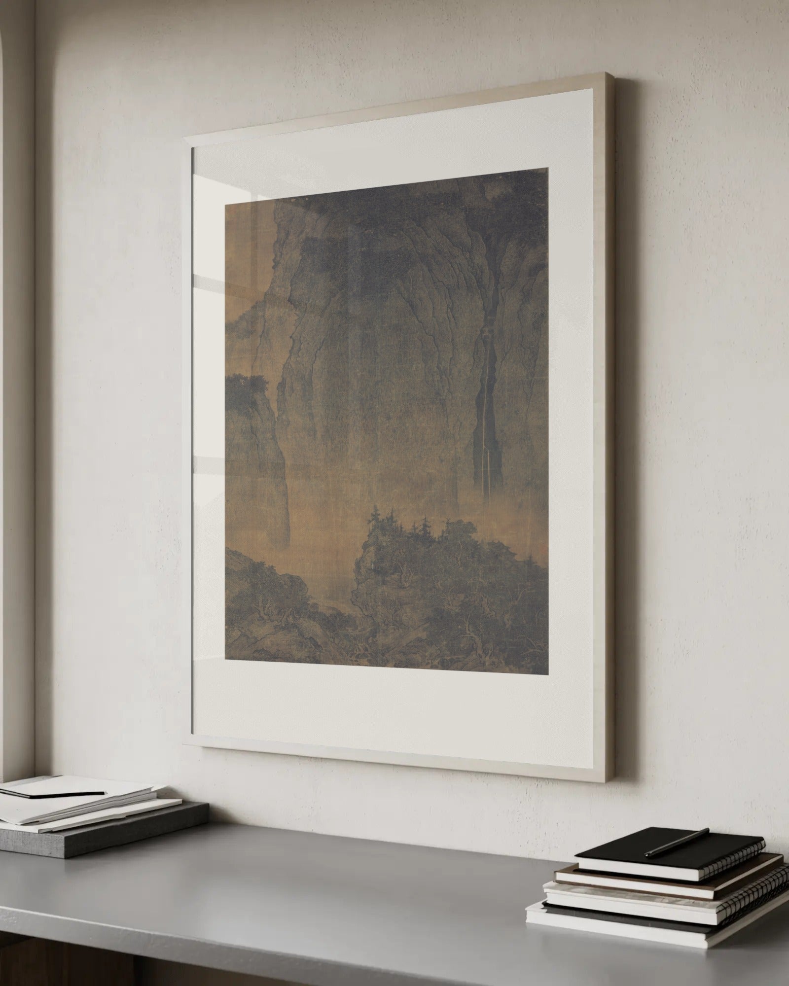 Travelers Among Mountains and Streams Art Print by Fan Kuan - hero image for the Chinese Landscape collection