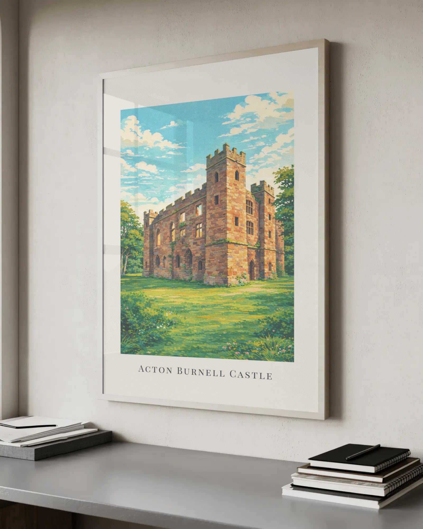 Acton Burnell Castle Art Print, framed wall art (view 6)