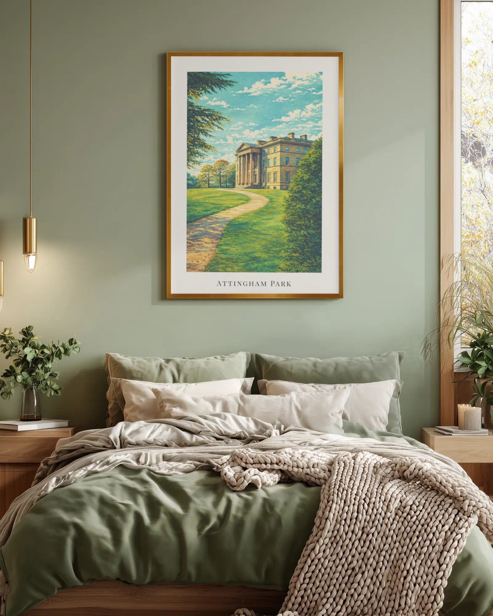 Attingham Park Art Print, framed wall art (view 4)