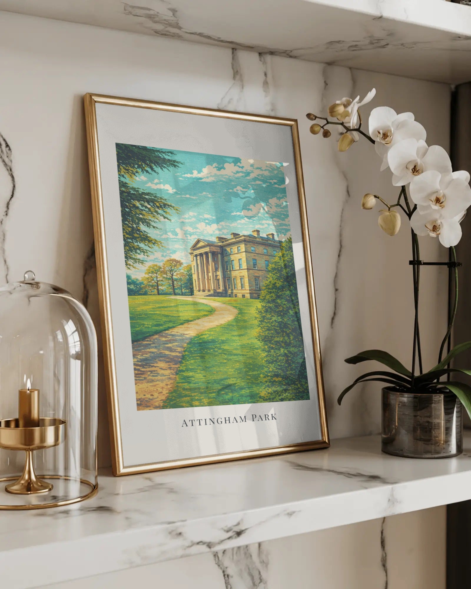 Attingham Park Art Print, framed wall art (view 5)