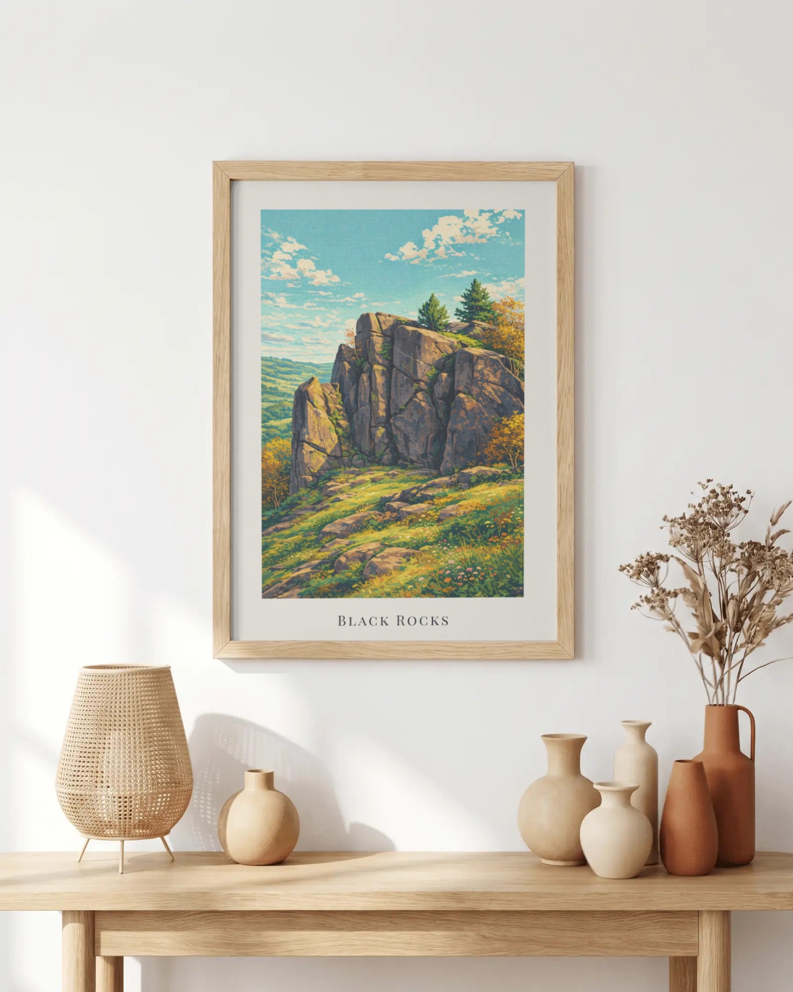 Black Rocks Art Print