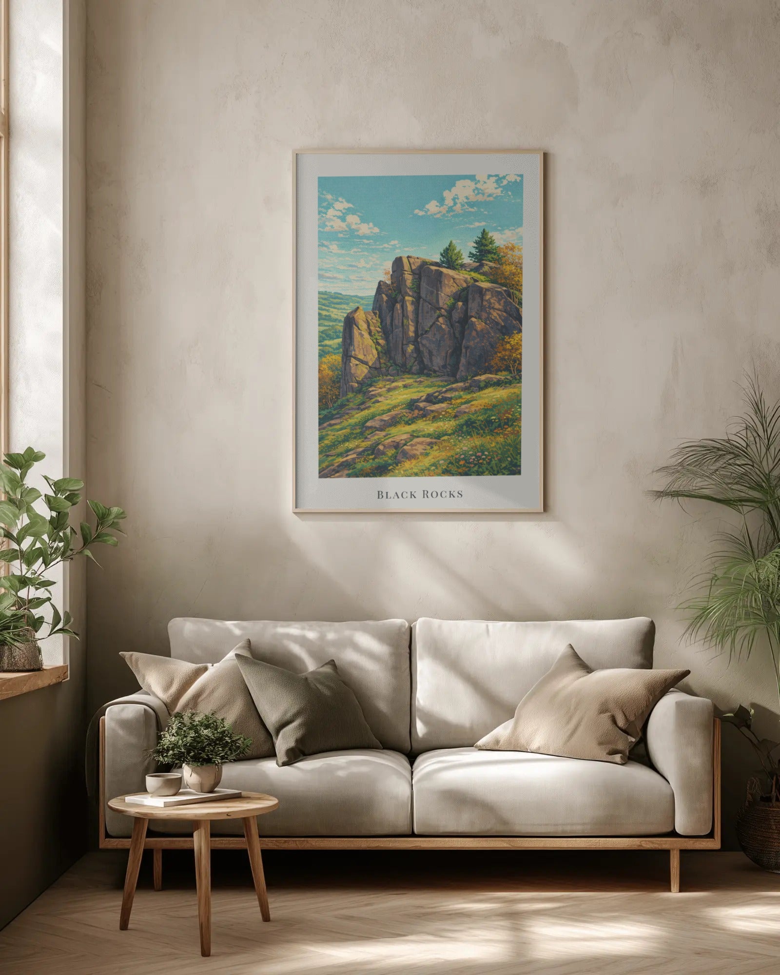 Black Rocks Art Print, framed wall art (view 2)