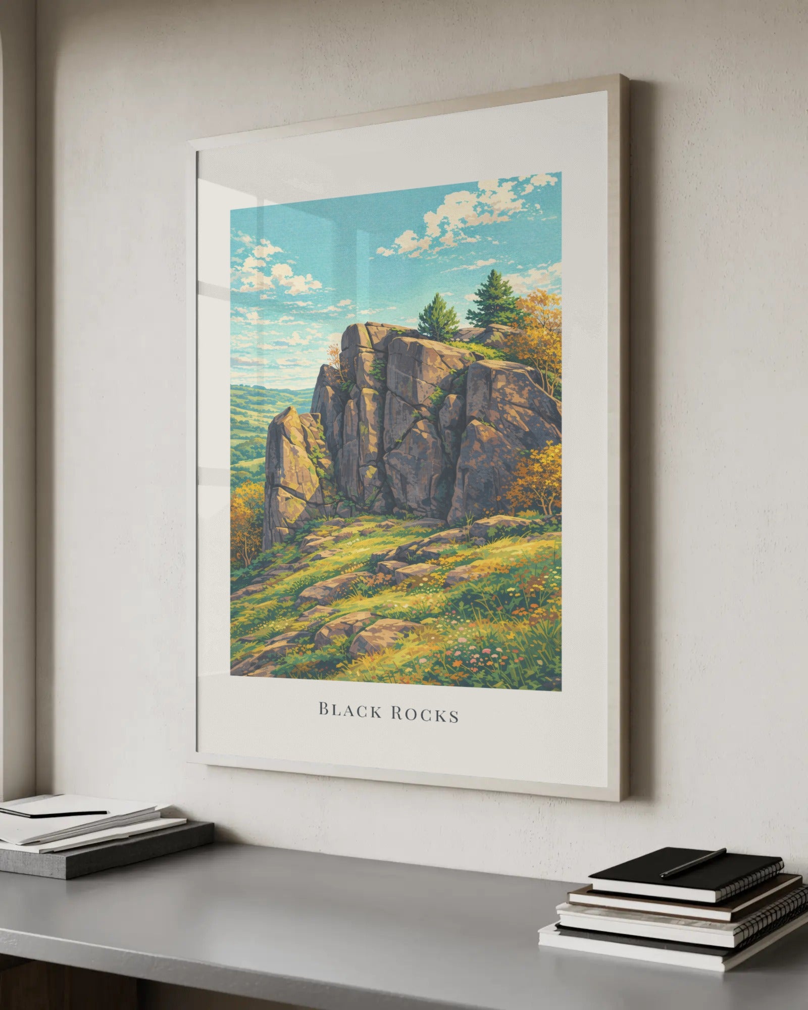 Black Rocks Art Print, framed wall art (view 6)