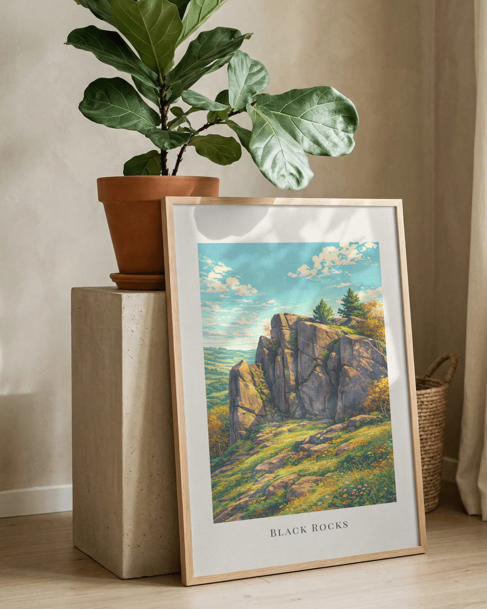 Black Rocks Art Print, framed wall art (view 8)