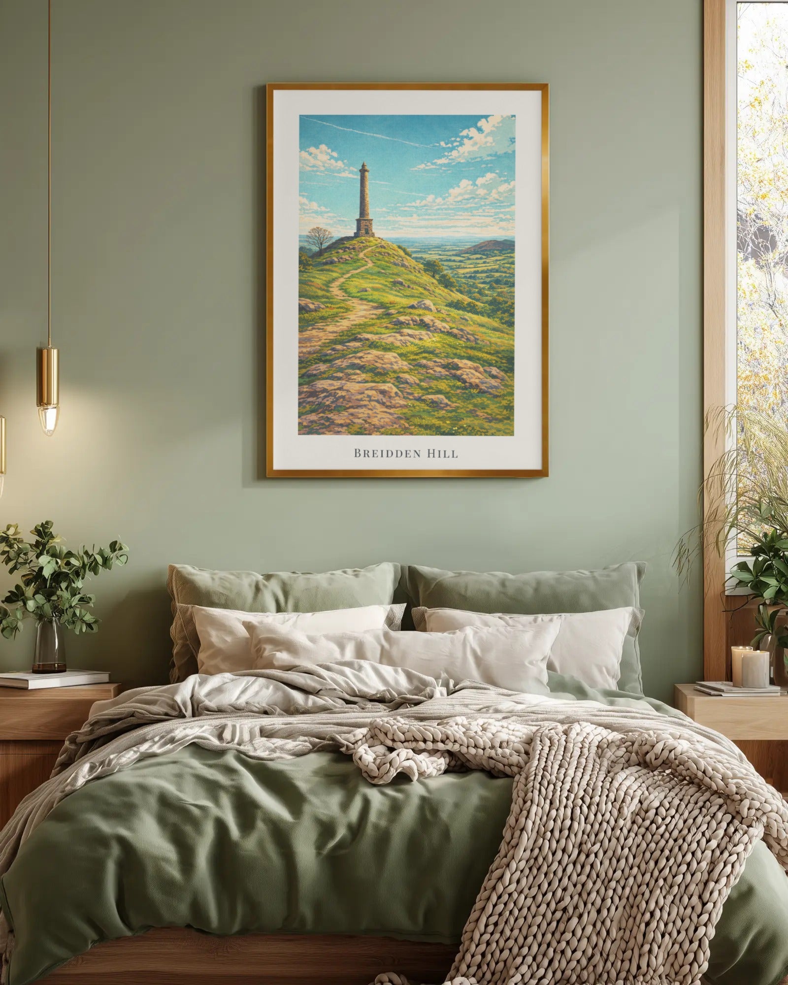 Breidden Hill Art Print, framed wall art (view 4)