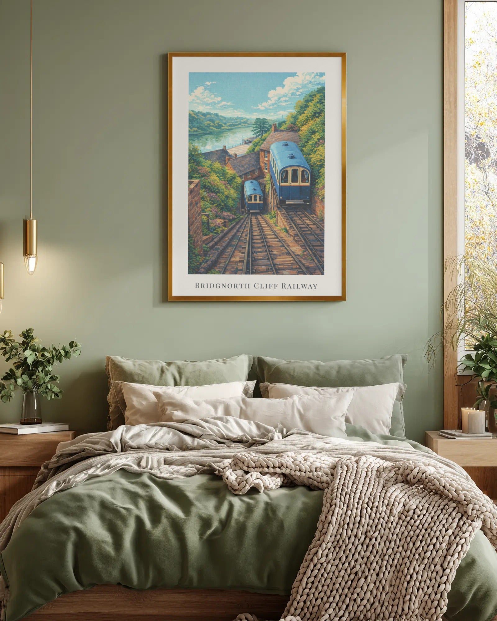 Bridgnorth Cliff Railway Art Print, framed wall art (view 4)