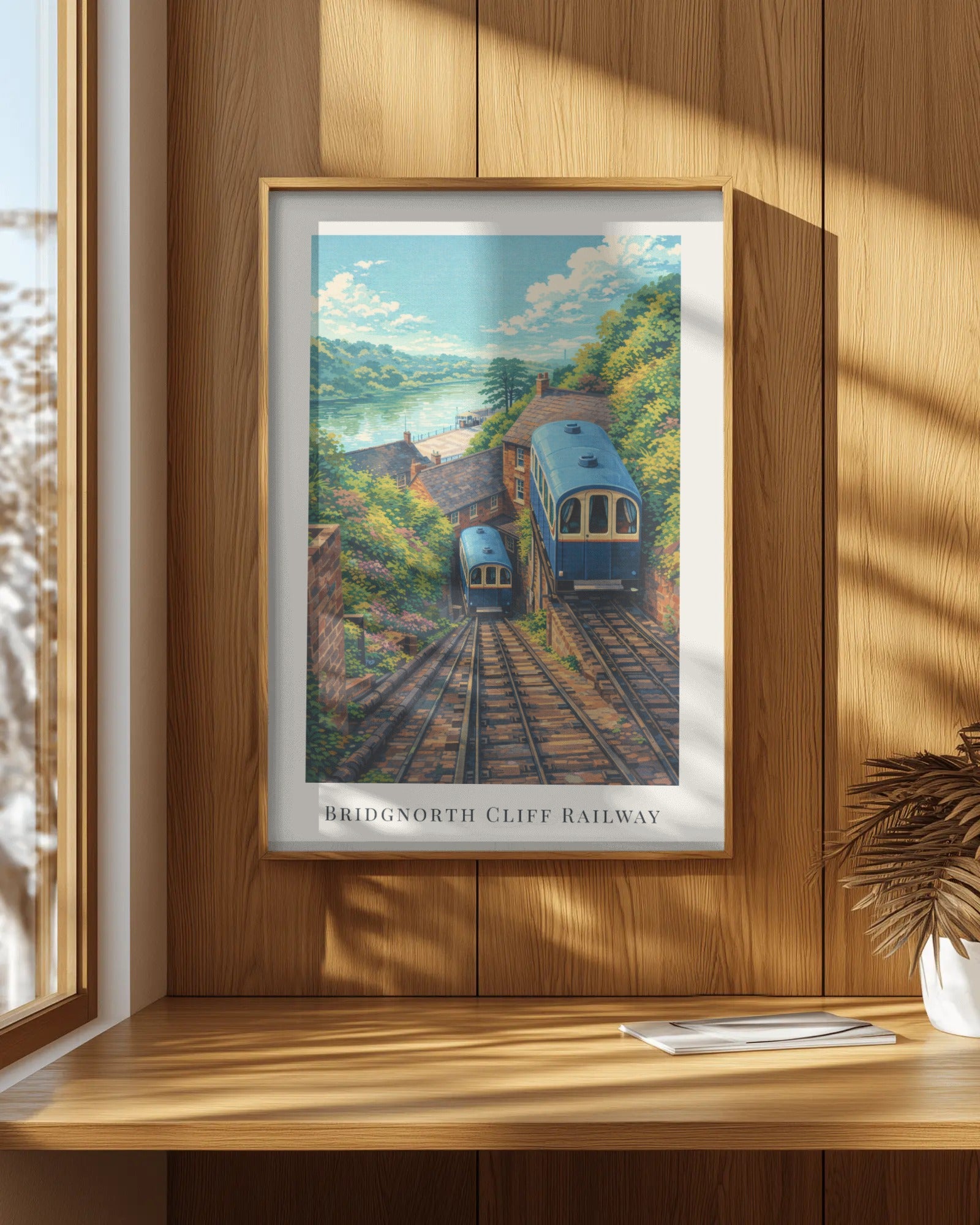 Bridgnorth Cliff Railway Art Print, framed wall art (view 7)