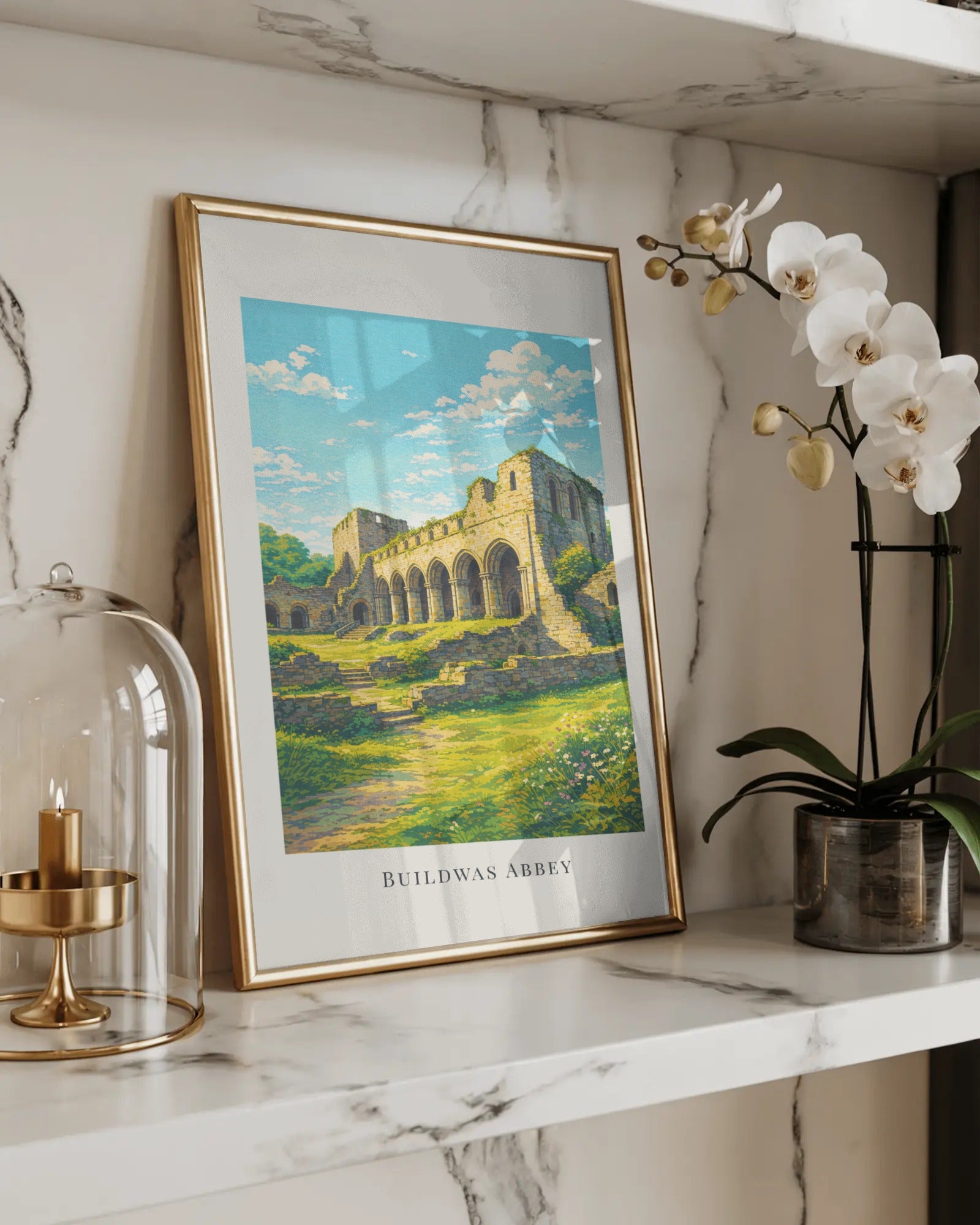 Buildwas Abbey Art Print, framed wall art (view 5)
