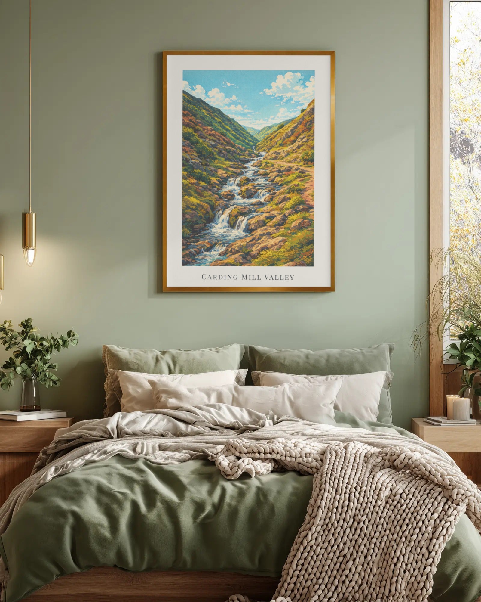 Carding Mill Valley Art Print, framed wall art (view 4)