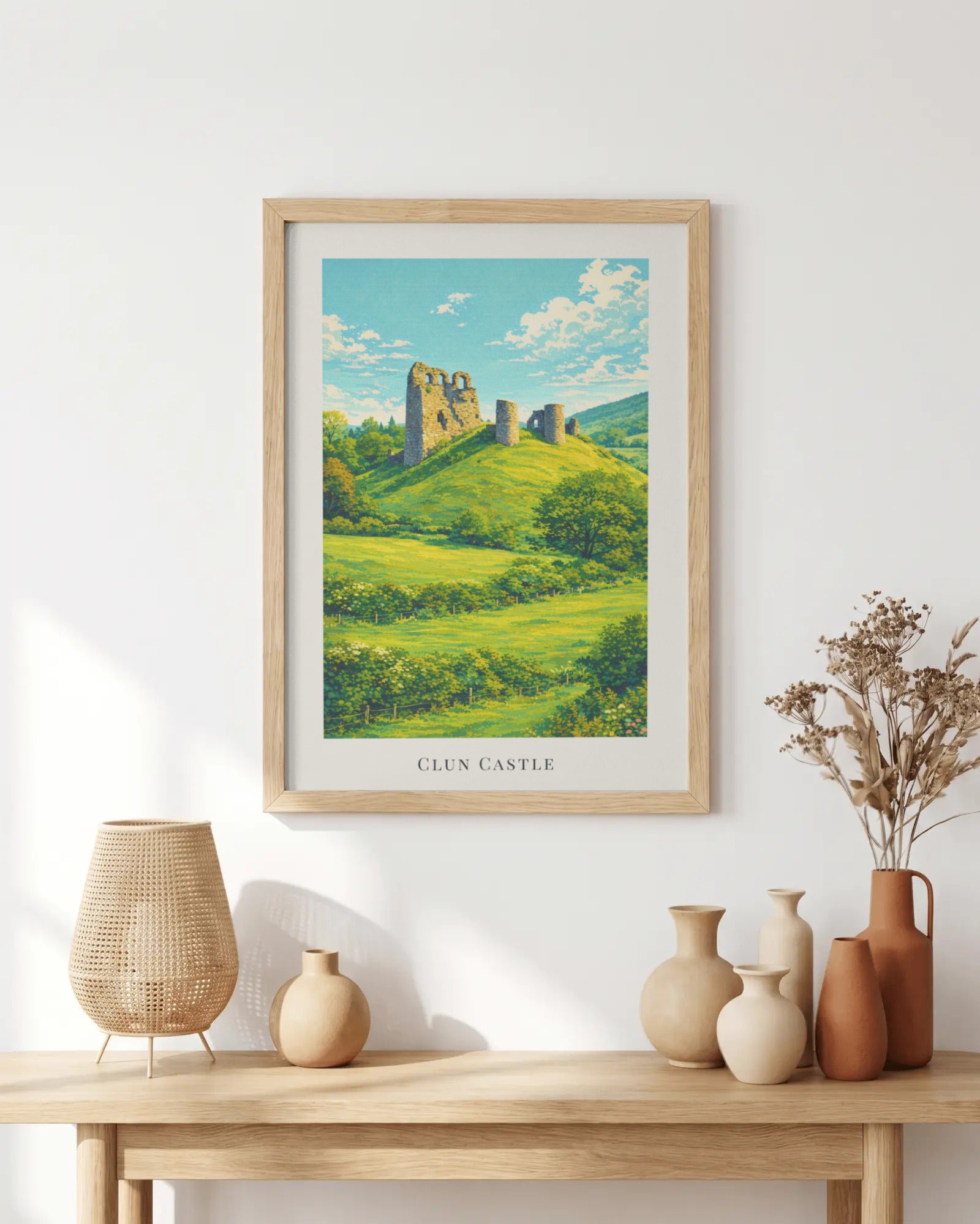 Clun Castle Art Print
