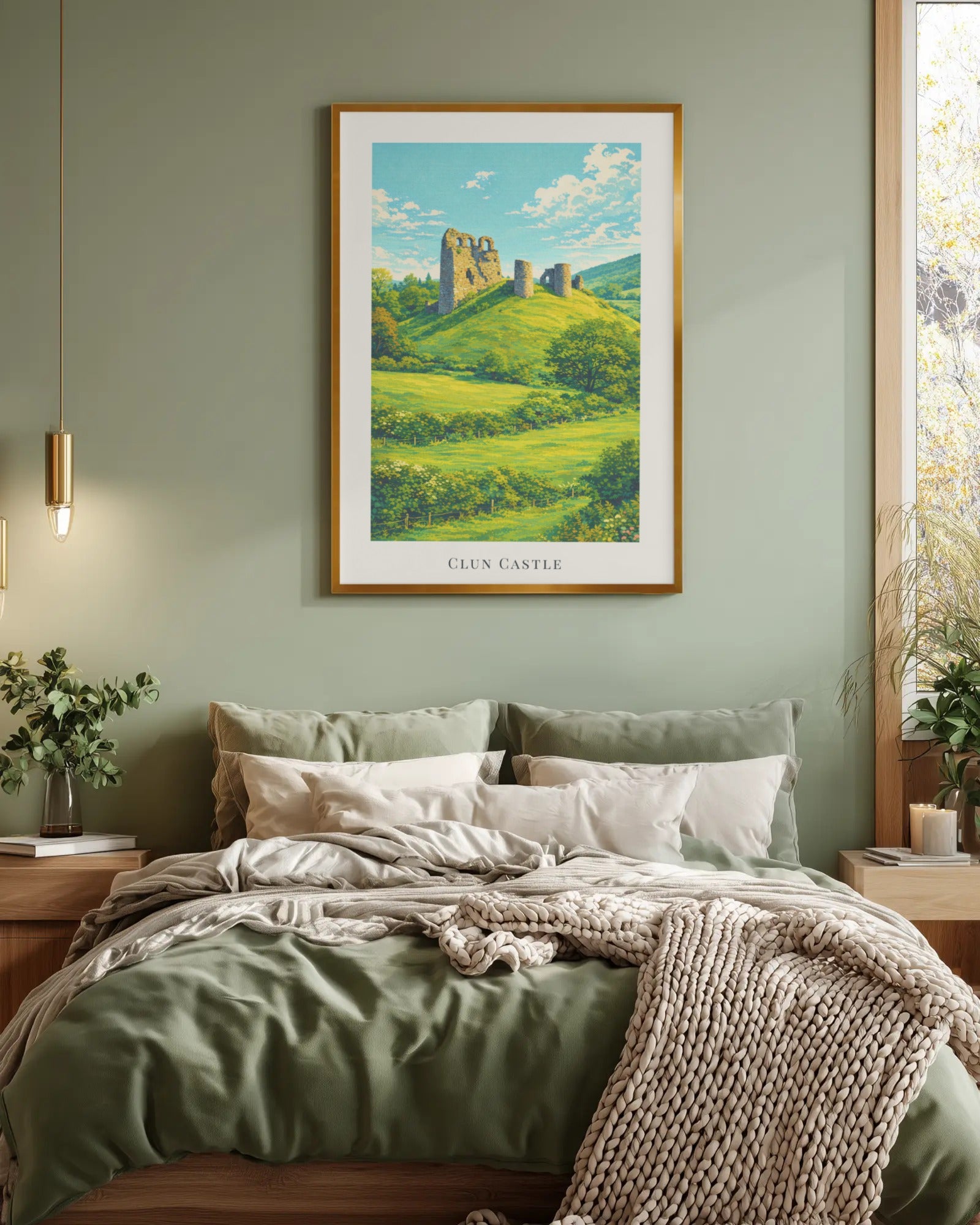 Clun Castle Art Print, framed wall art (view 4)