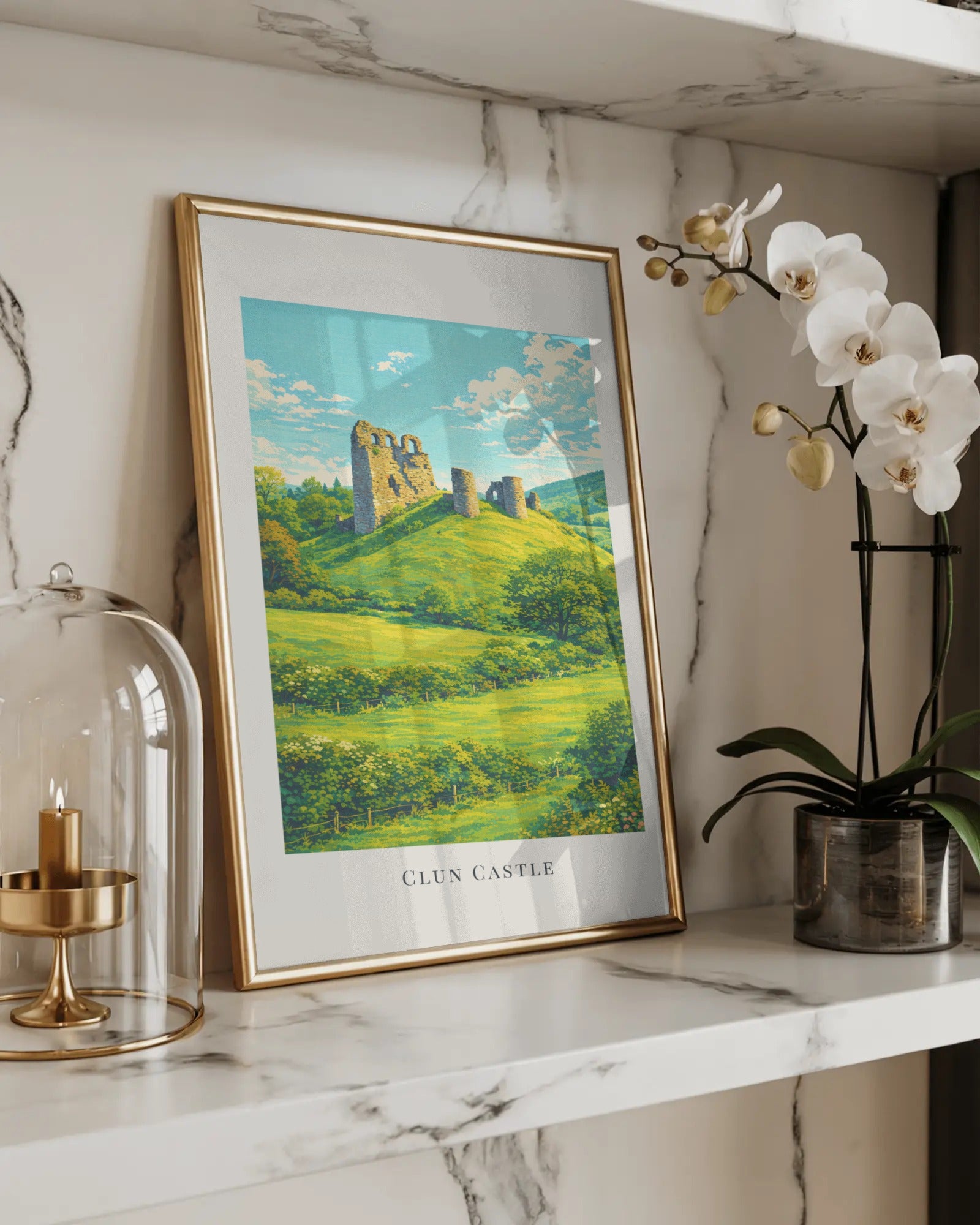 Clun Castle Art Print, framed wall art (view 5)