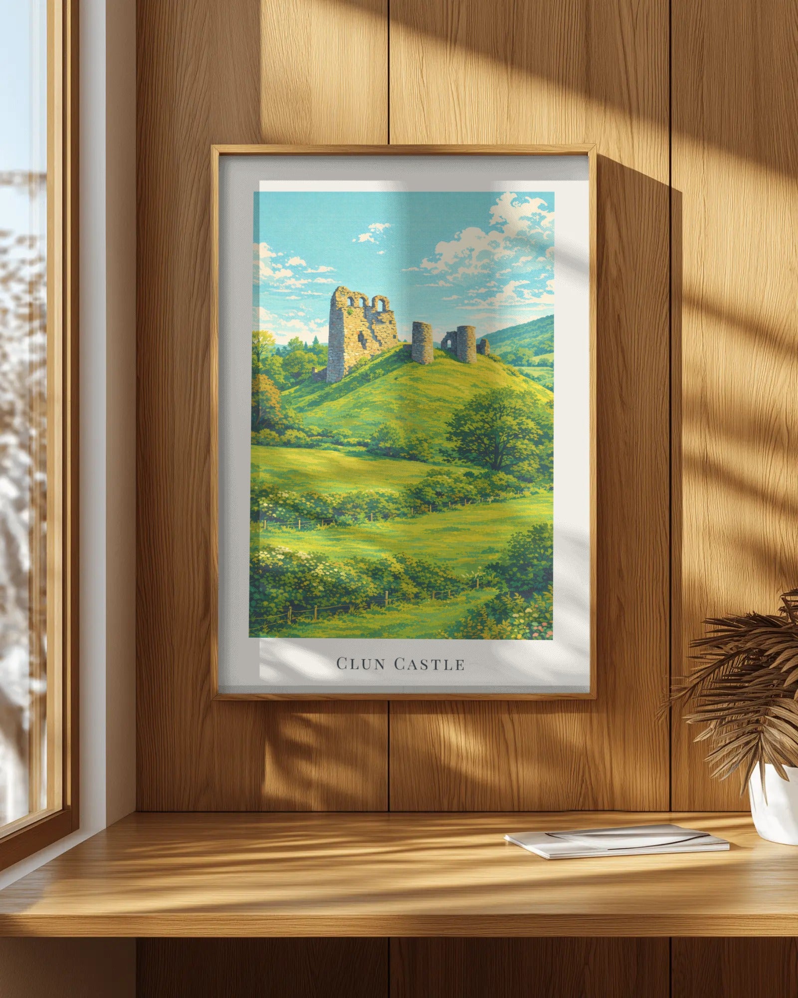 Clun Castle Art Print, framed wall art (view 7)