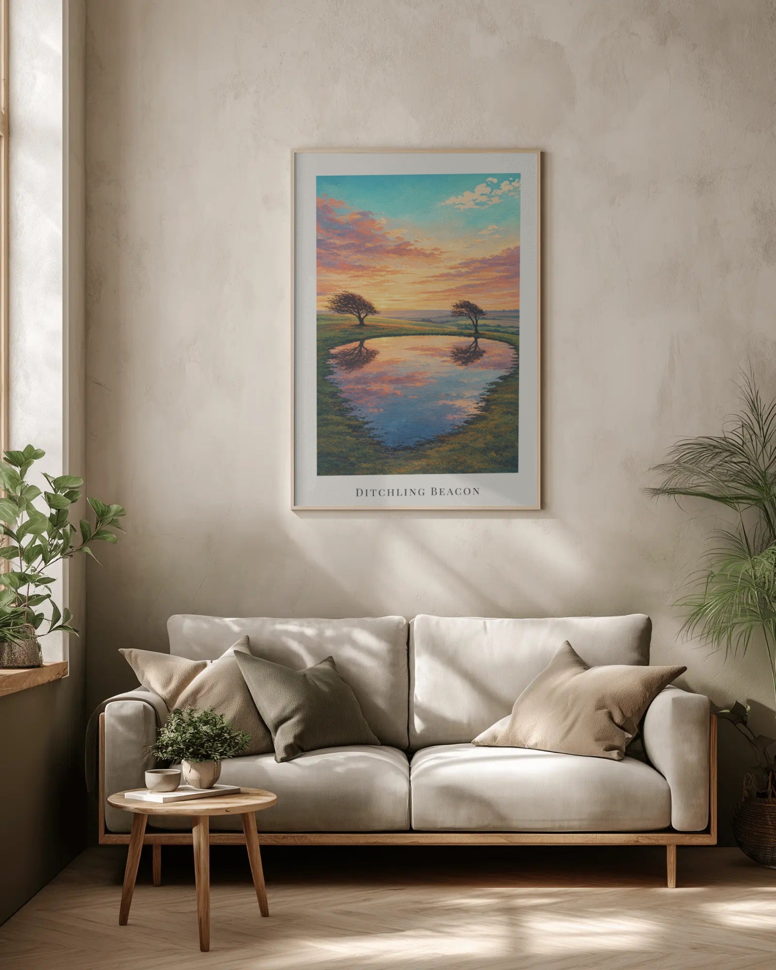 Ditchling Beacon Art Print, framed wall art (view 2)