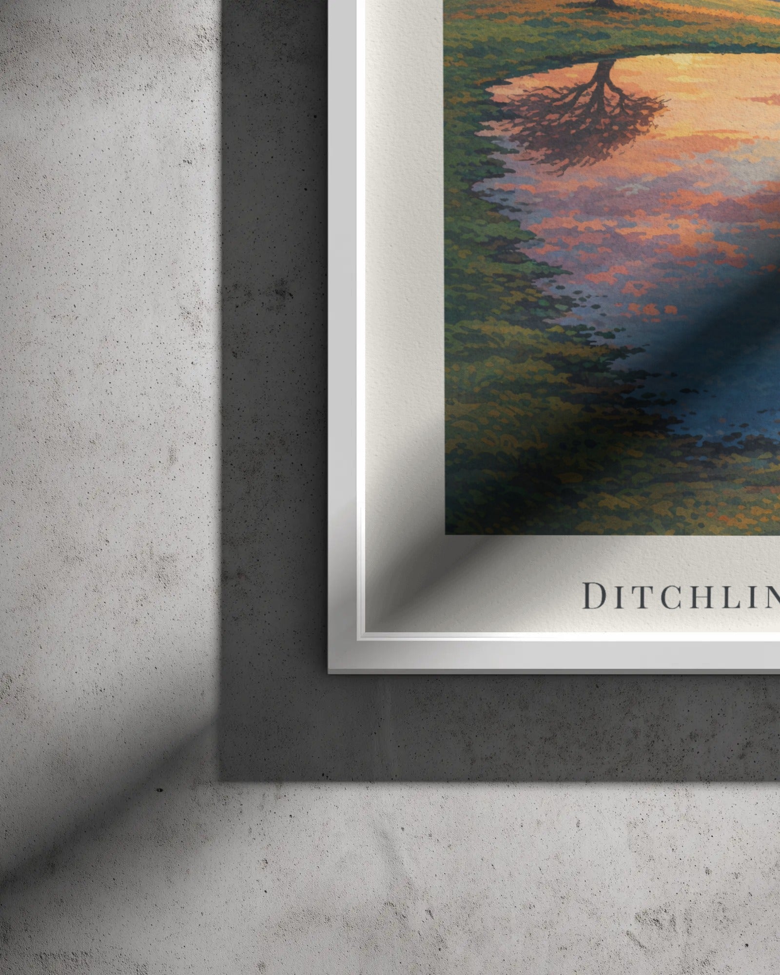 Ditchling Beacon Art Print, framed wall art (view 3)