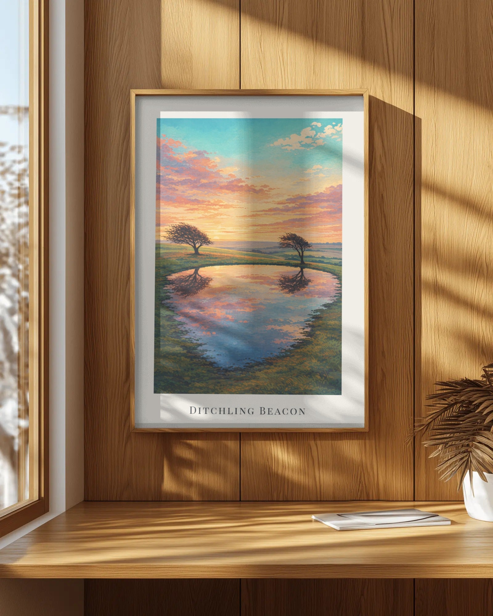Ditchling Beacon Art Print, framed wall art (view 7)