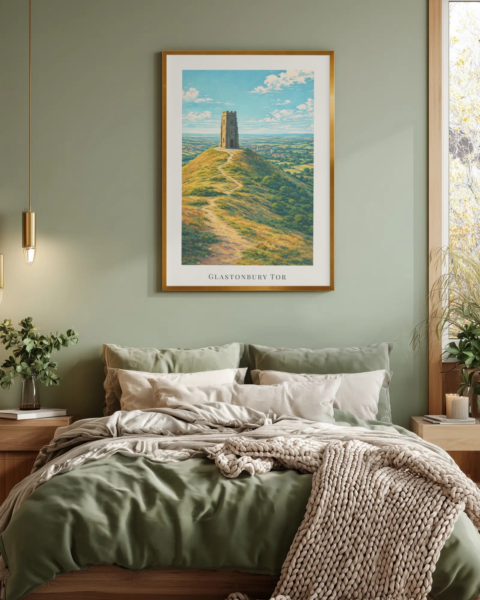 Glastonbury Tor Art Print, framed wall art (view 4)