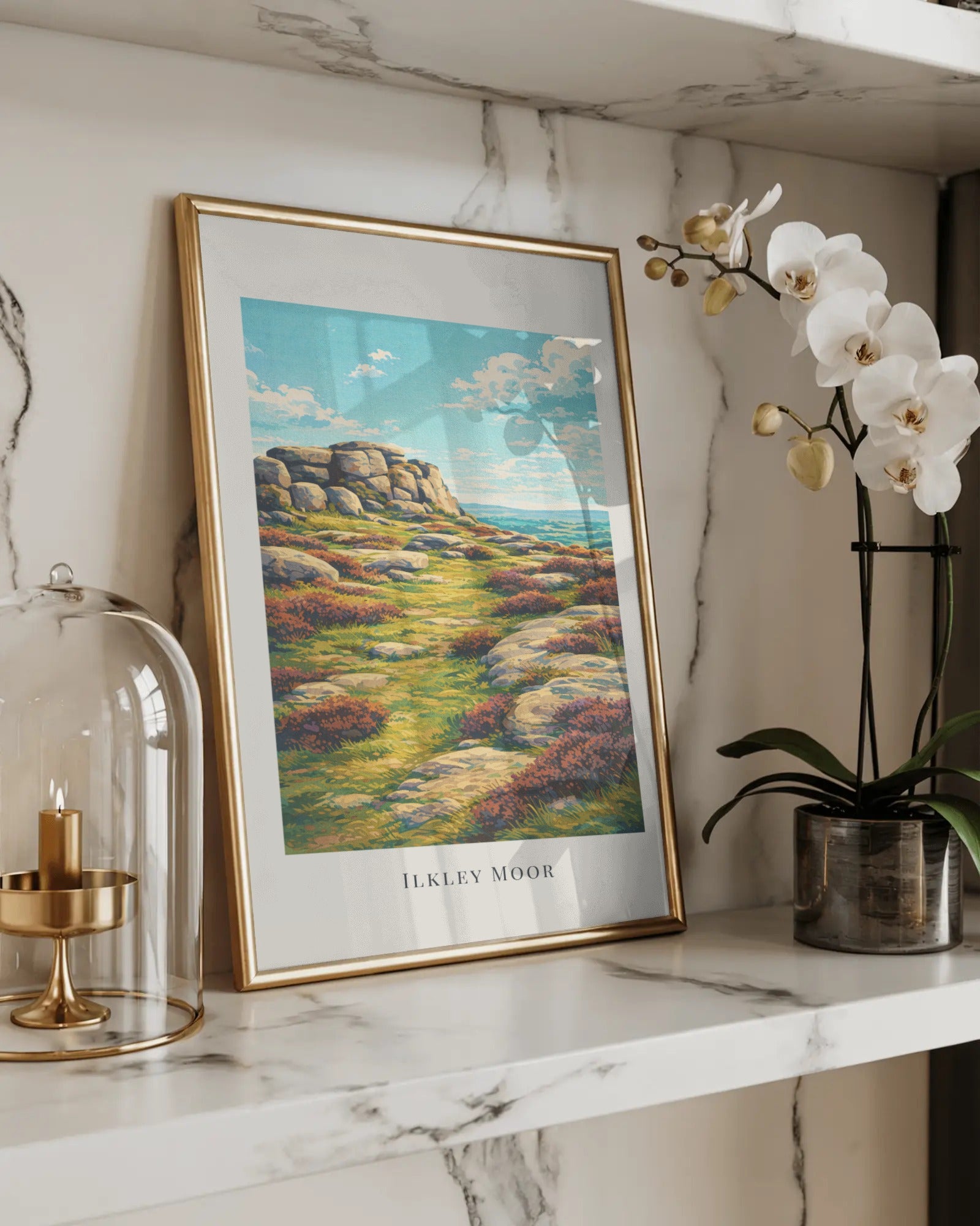 Ilkley Moor Art Print, framed wall art (view 5)