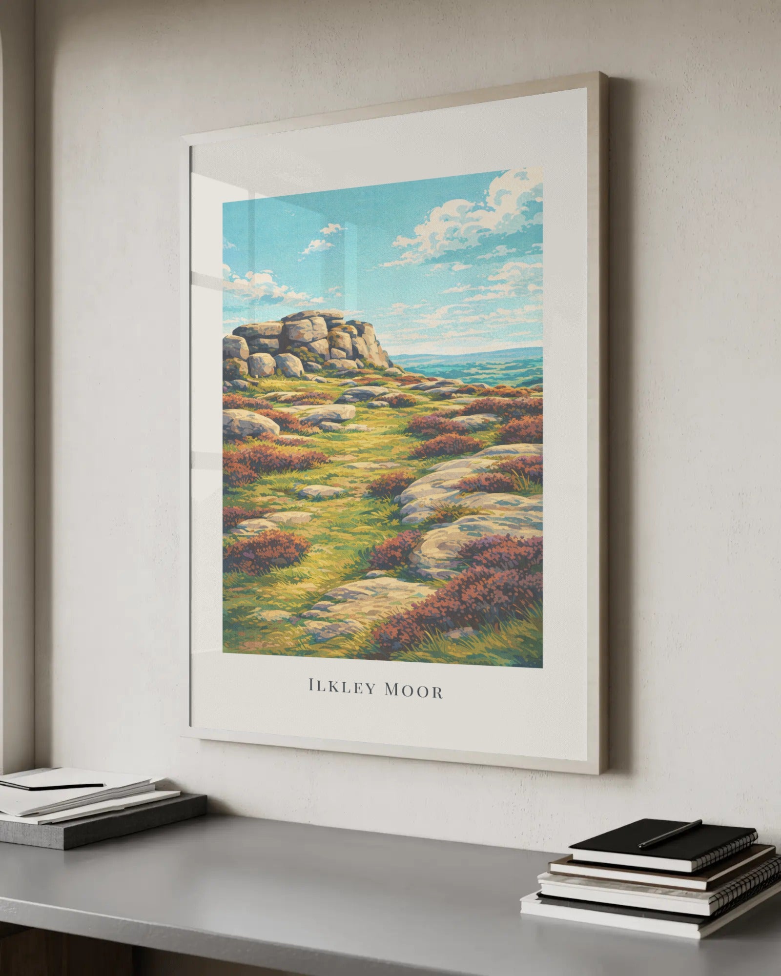Ilkley Moor Art Print, framed wall art (view 6)