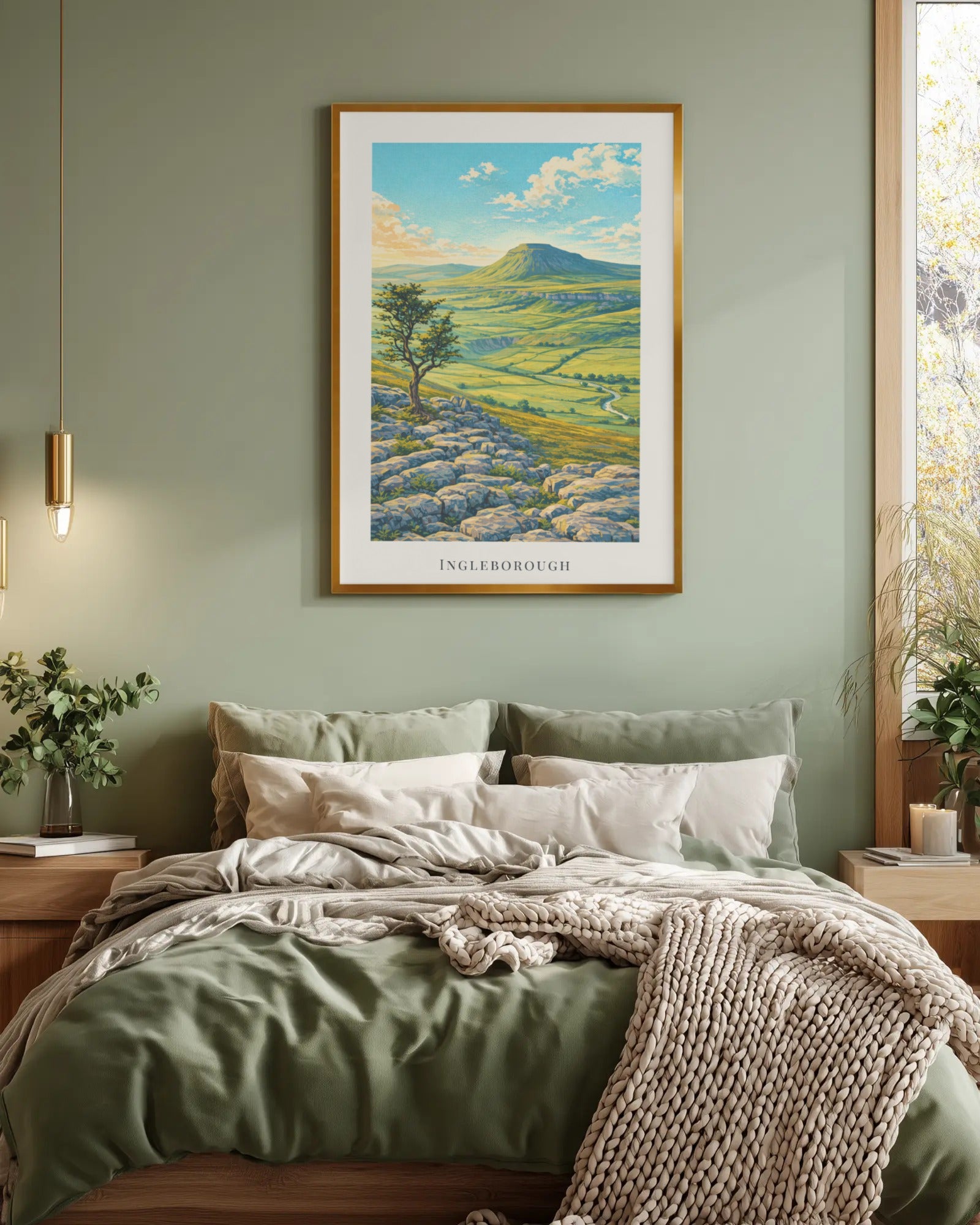 Ingleborough Art Print, framed wall art (view 4)