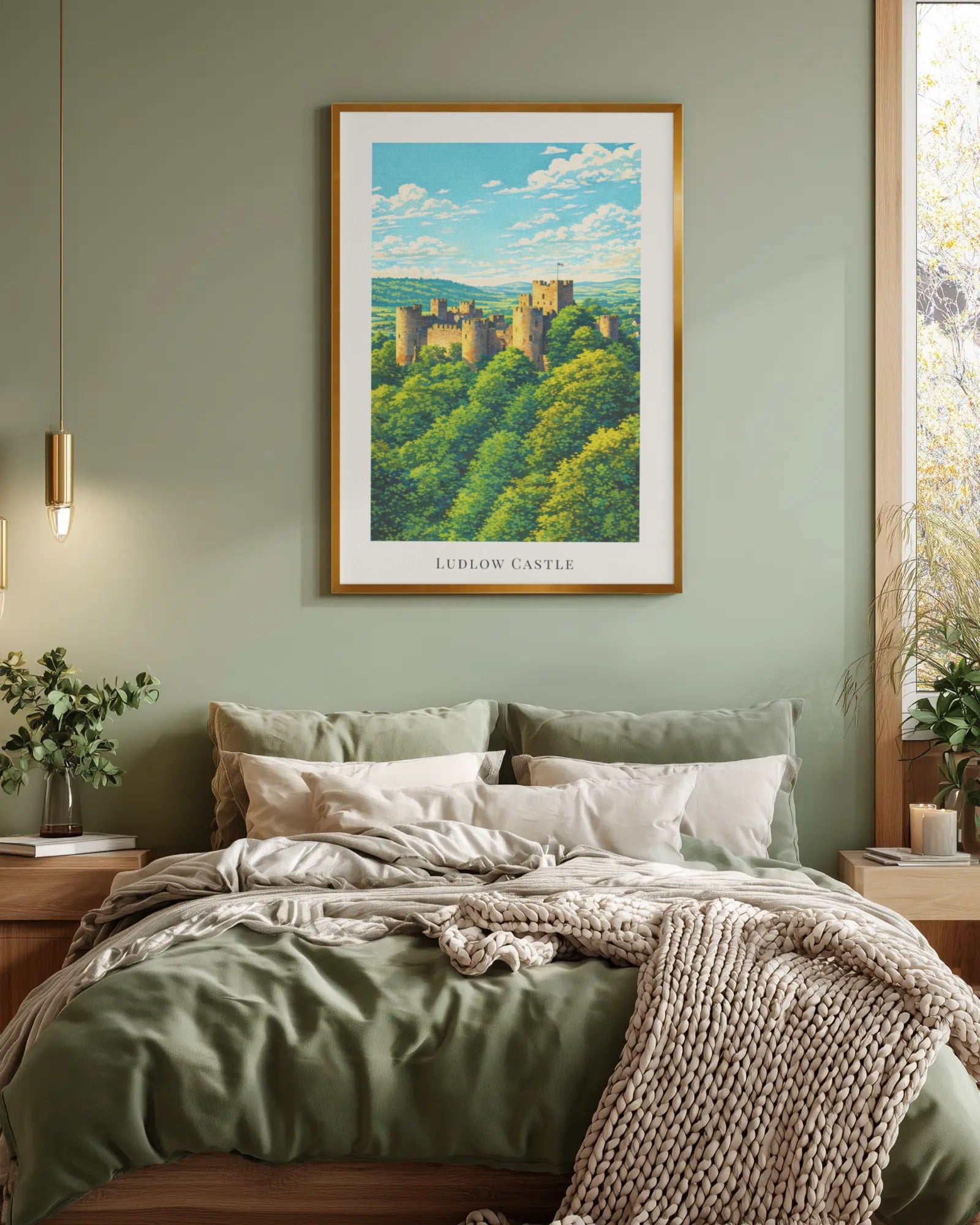 Ludlow Castle Art Print, framed wall art (view 4)