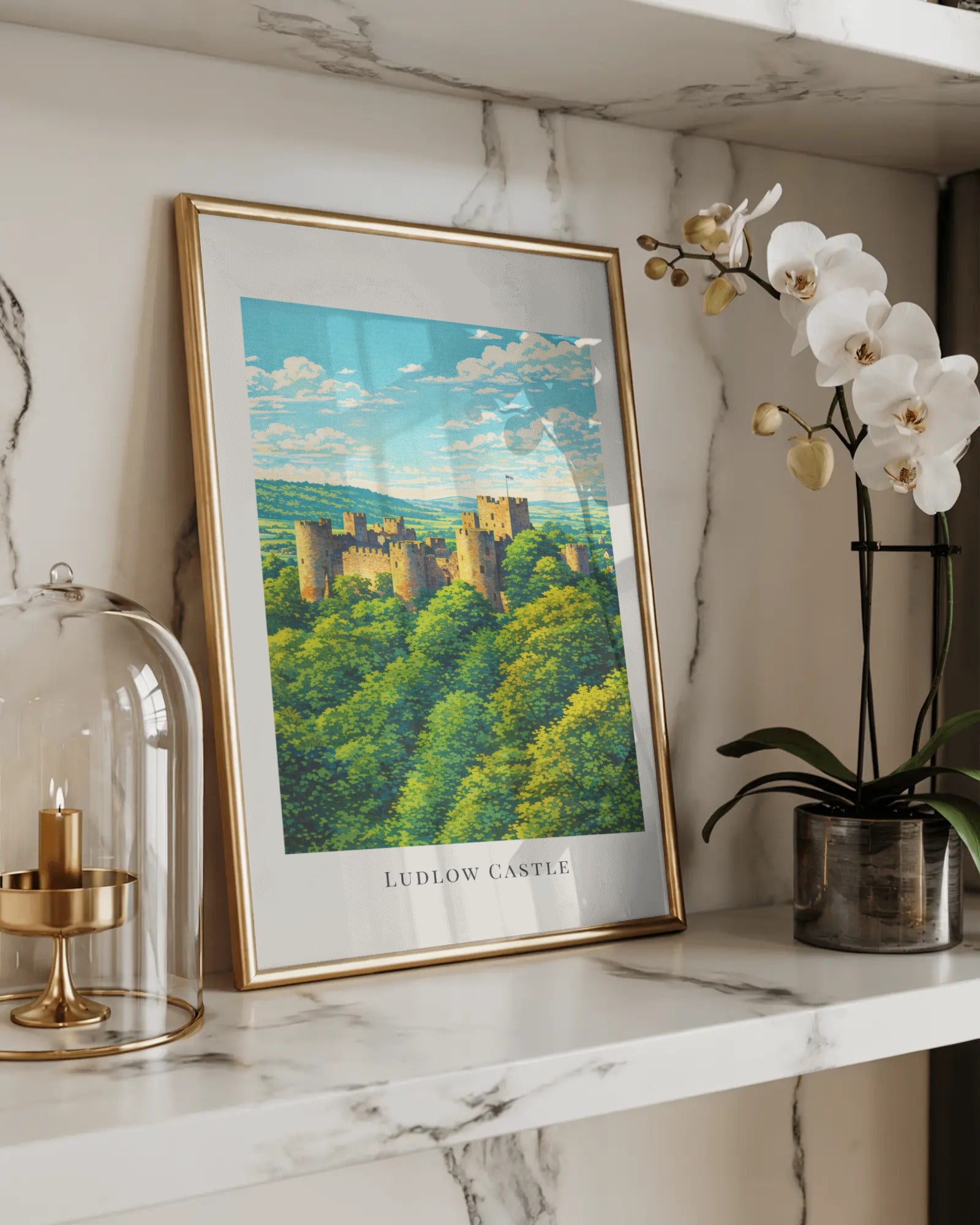 Ludlow Castle Art Print, framed wall art (view 5)
