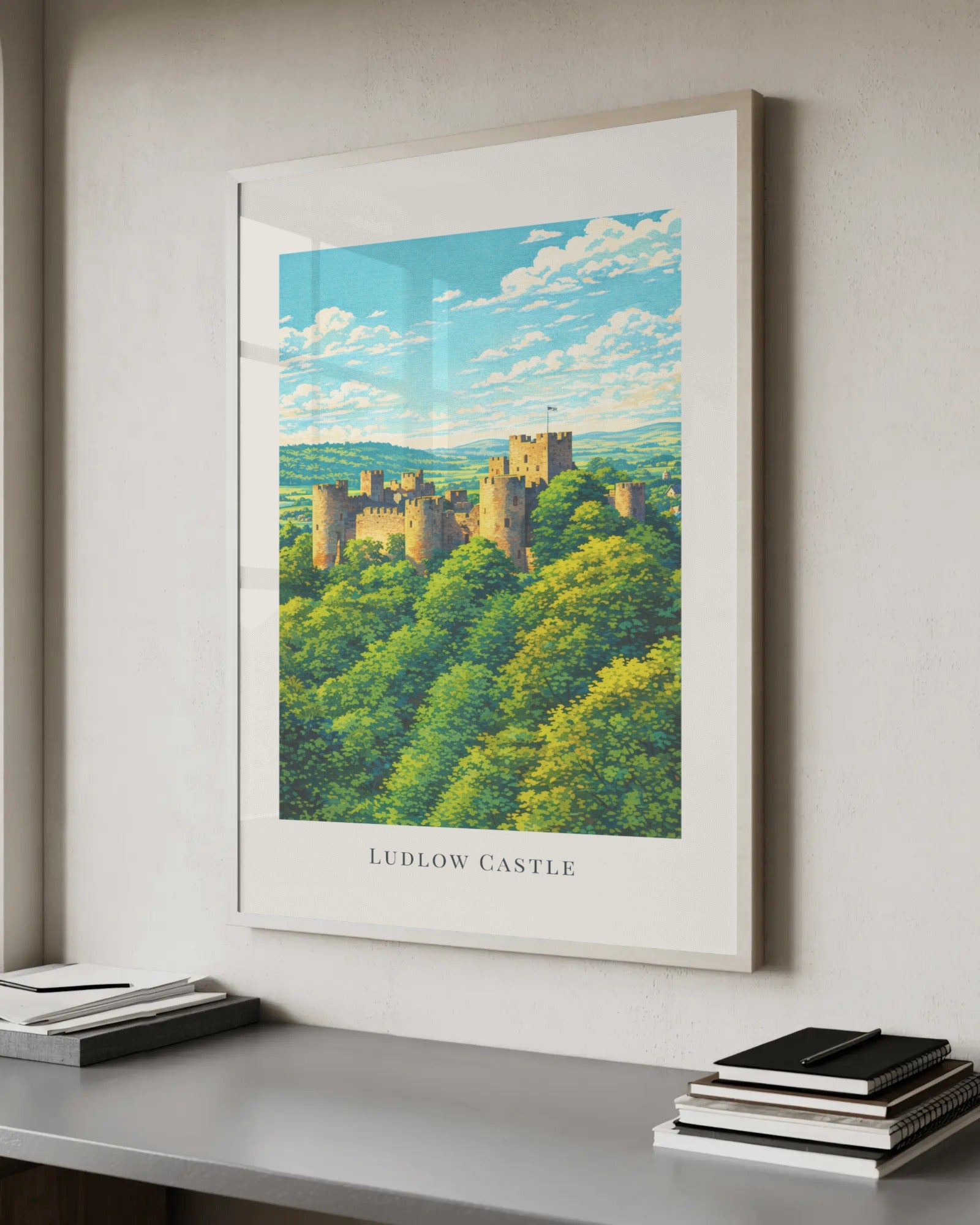 Ludlow Castle Art Print, framed wall art (view 6)