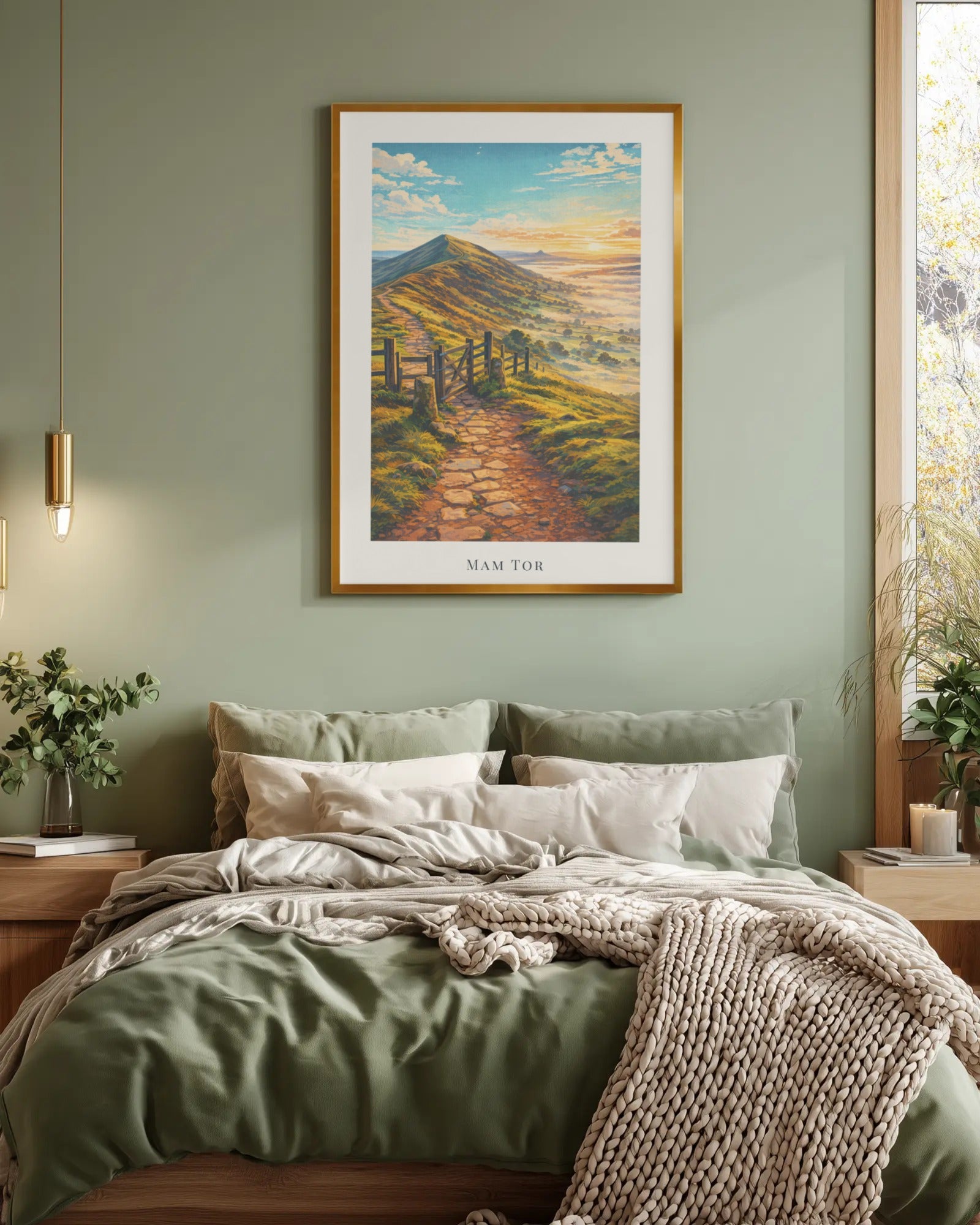 Mam Tor Art Print, framed wall art (view 4)
