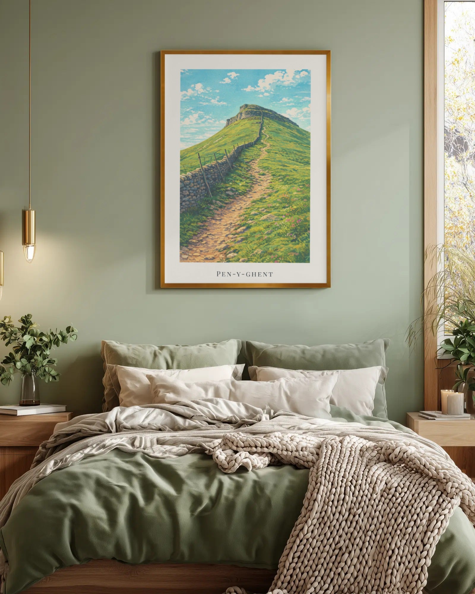 Pen-y-ghent Art Print, framed wall art (view 4)