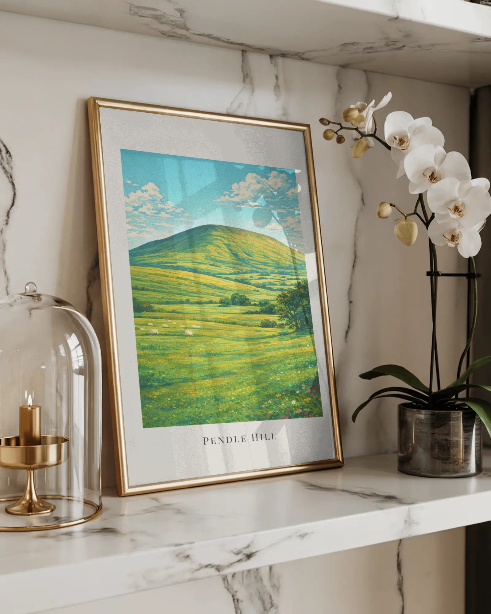 Pendle Hill Art Print, framed wall art (view 5)