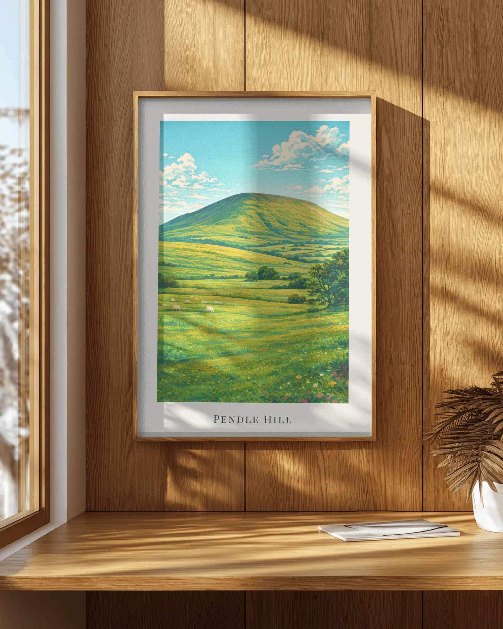 Pendle Hill Art Print, framed wall art (view 7)