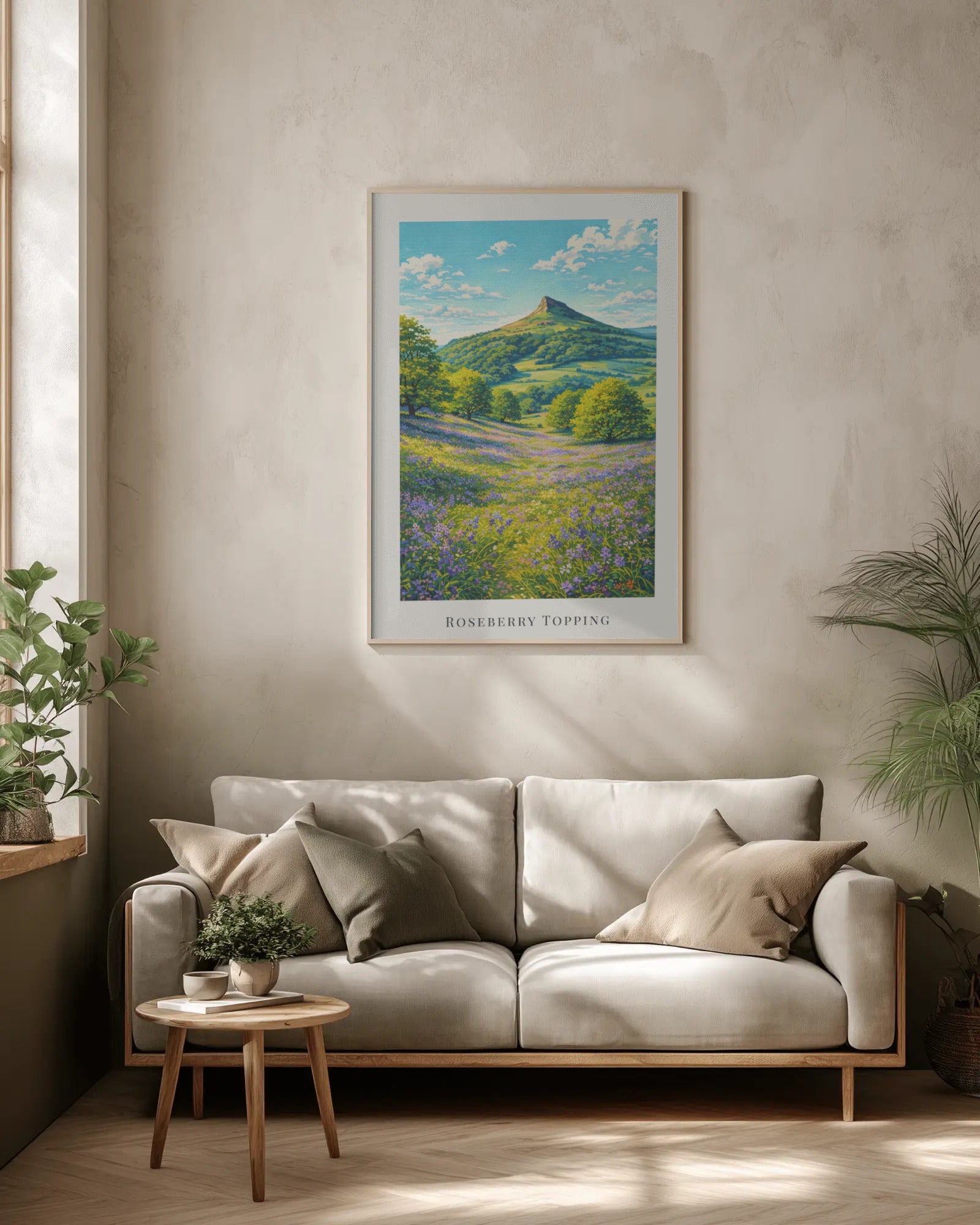 Roseberry Topping Art Print, framed wall art (view 2)