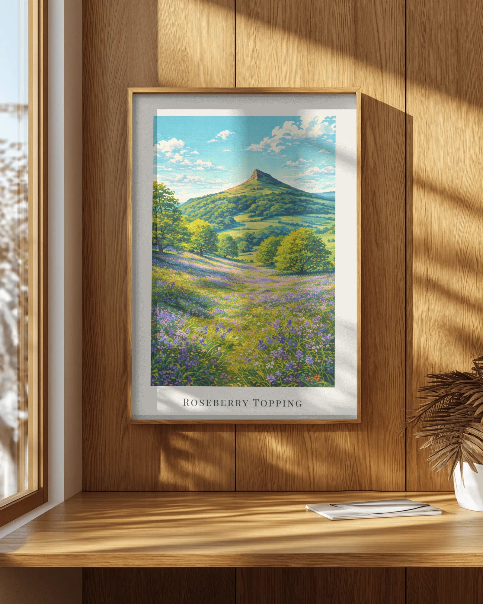 Roseberry Topping Art Print, framed wall art (view 7)