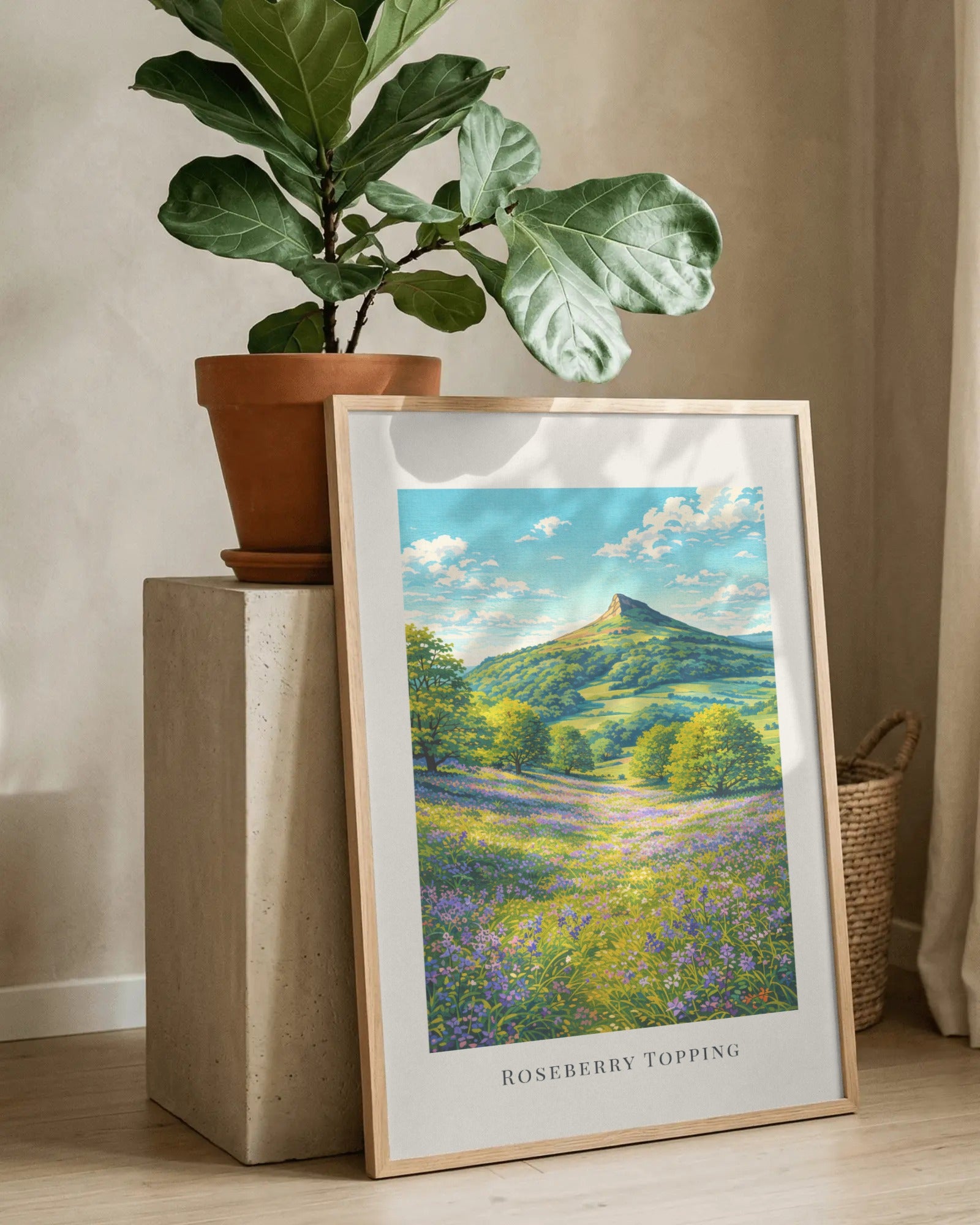 Roseberry Topping Art Print, framed wall art (view 8)