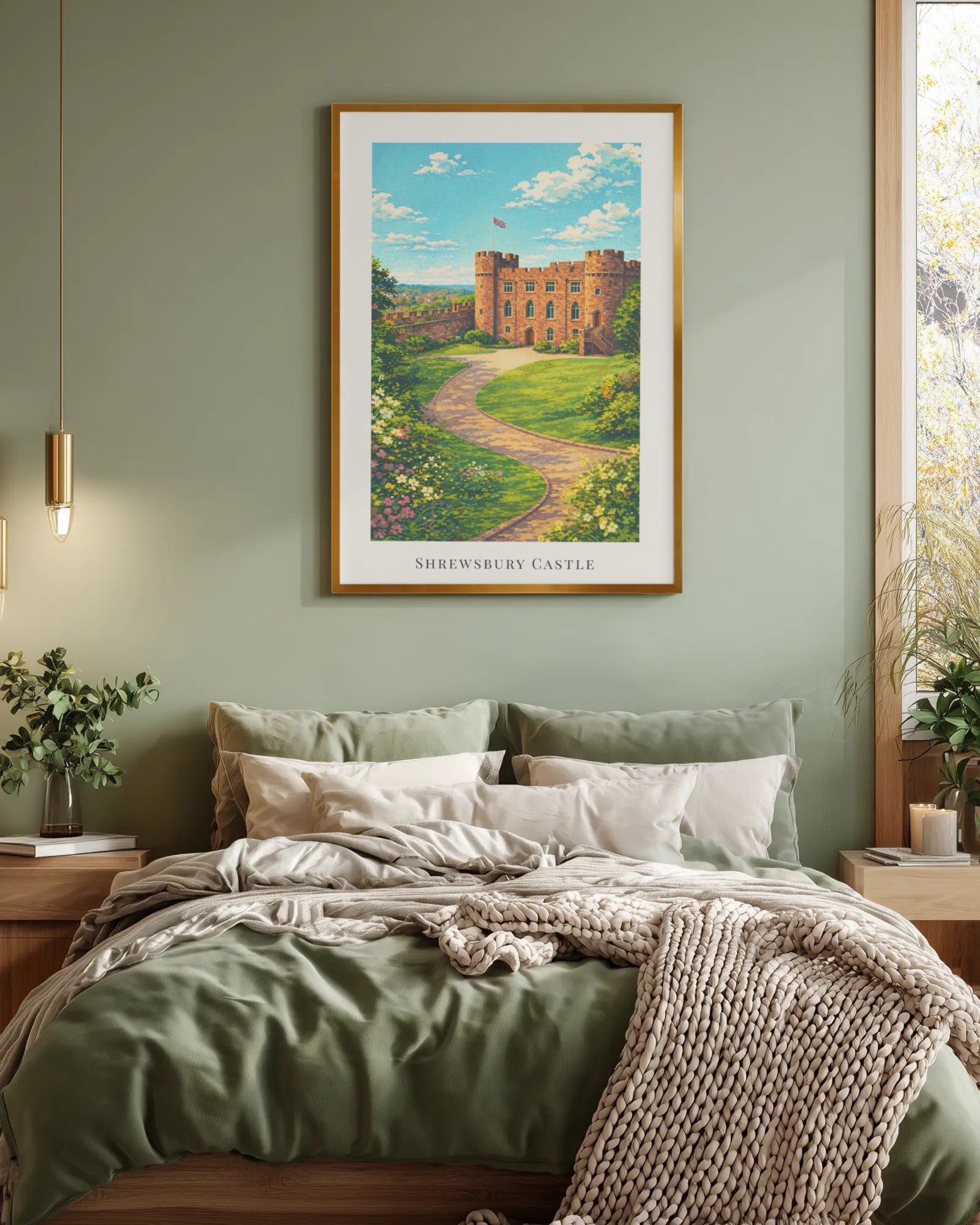 Shrewsbury Castle Art Print, framed wall art (view 4)