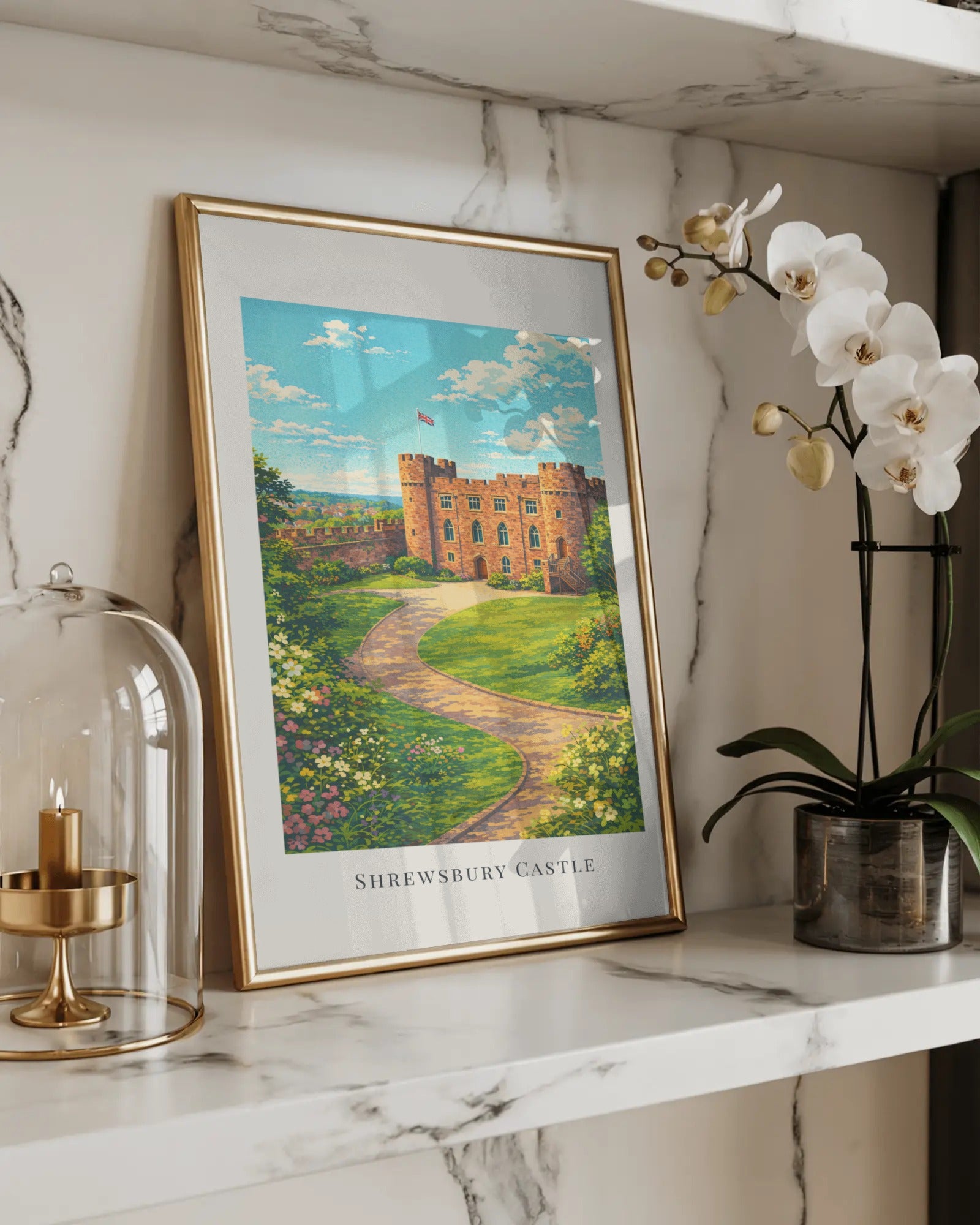 Shrewsbury Castle Art Print, framed wall art (view 5)