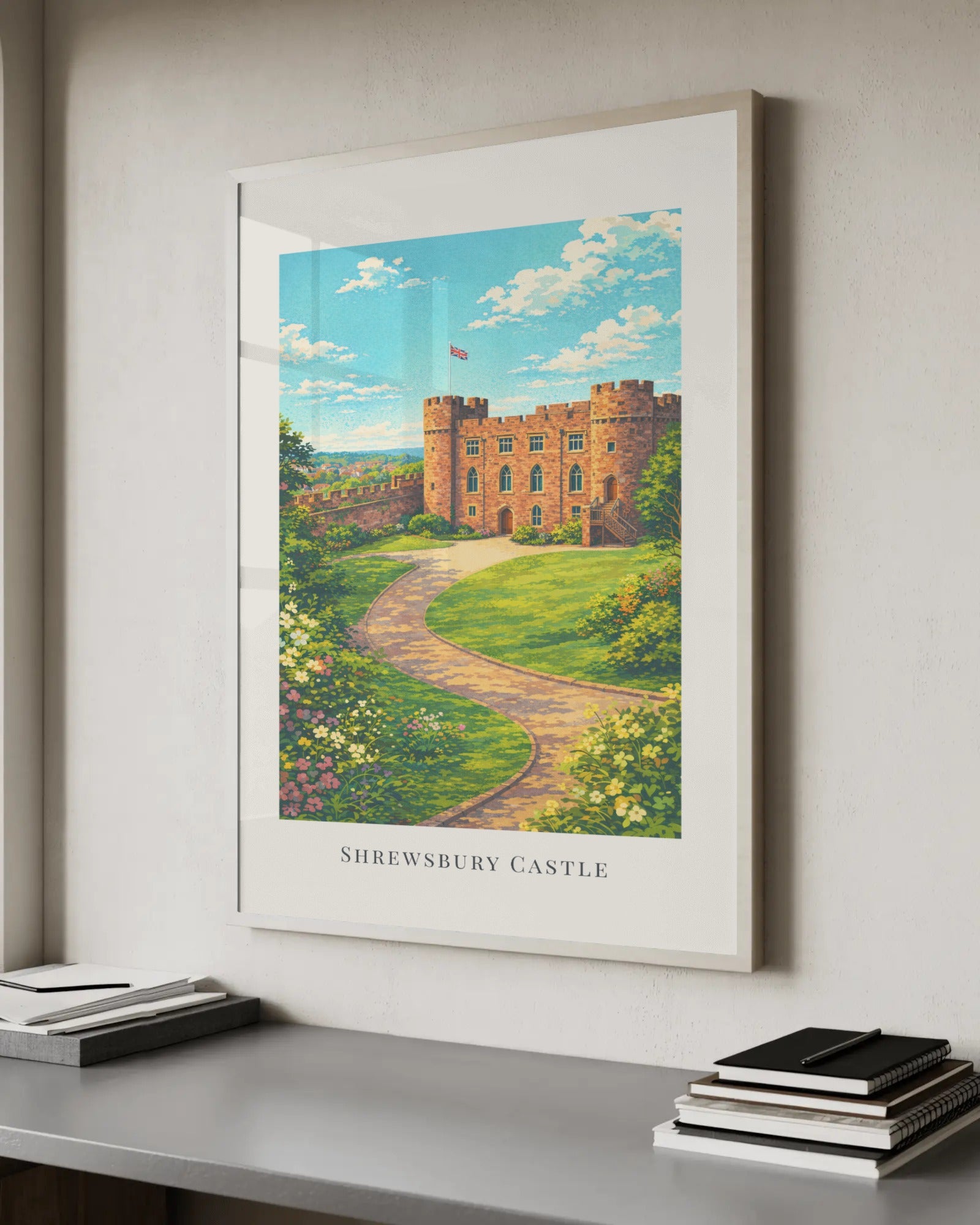 Shrewsbury Castle Art Print, framed wall art (view 6)