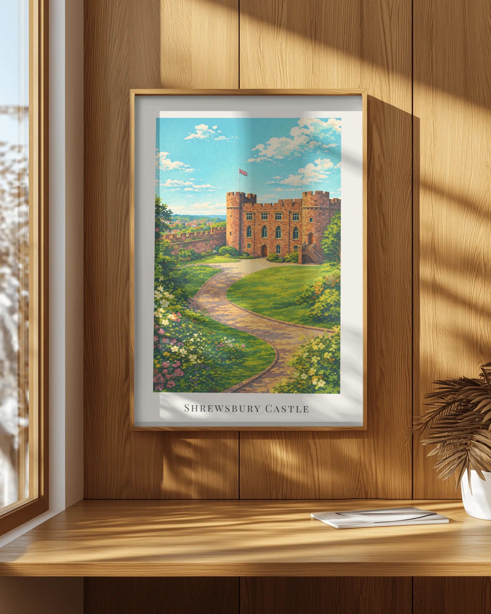 Shrewsbury Castle Art Print, framed wall art (view 7)