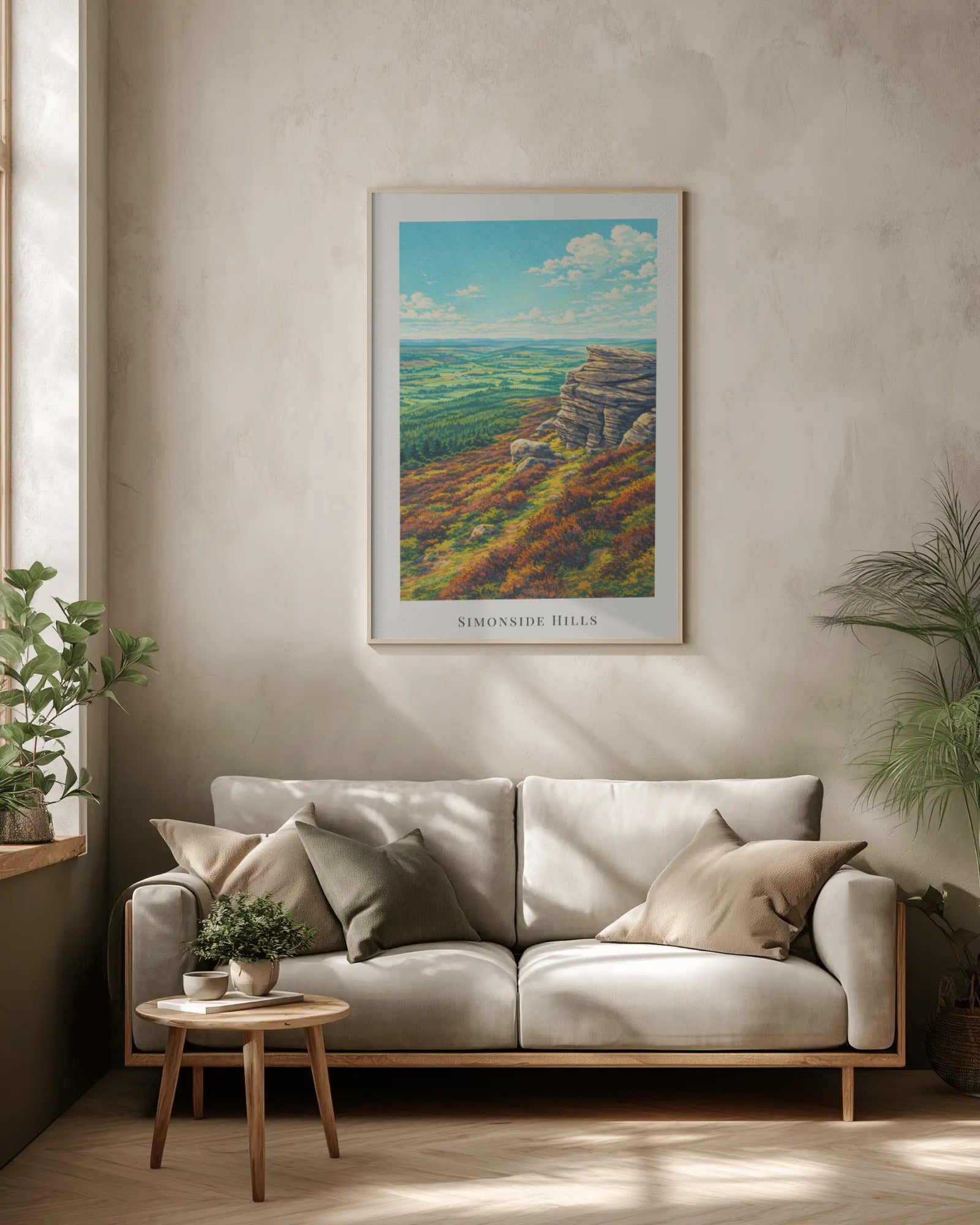 Simonside Hills Art Print, framed wall art (view 2)