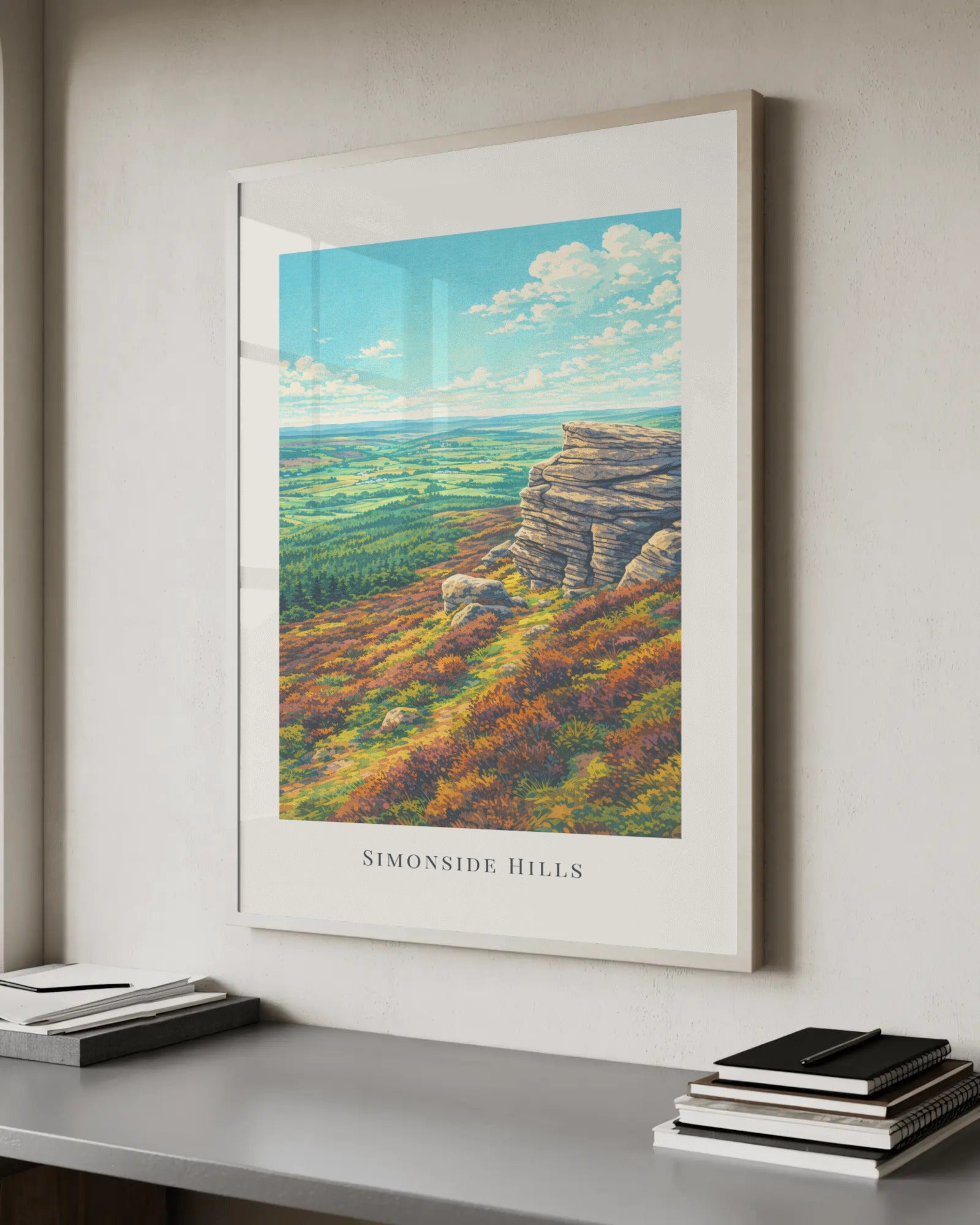 Simonside Hills Art Print, framed wall art (view 6)