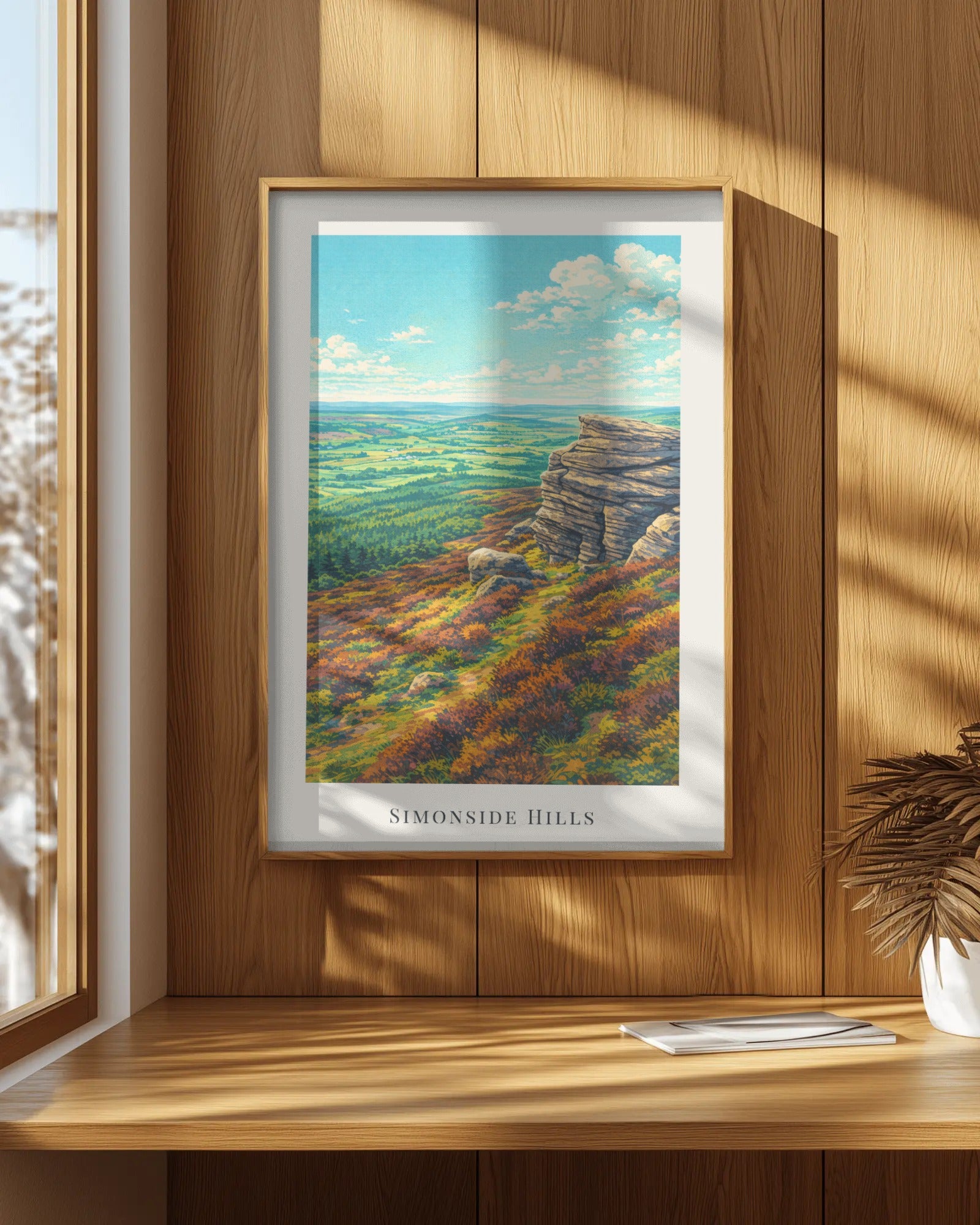 Simonside Hills Art Print, framed wall art (view 7)