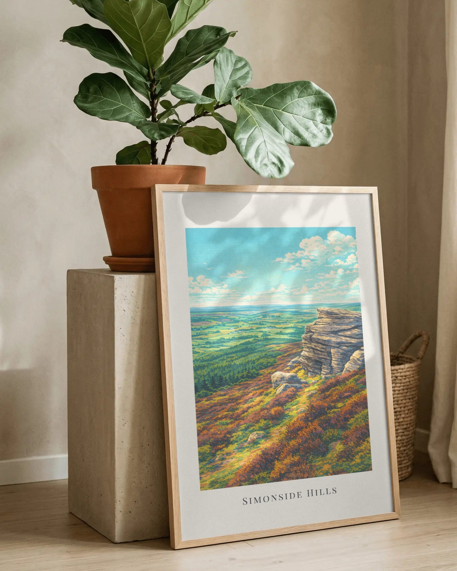 Simonside Hills Art Print, framed wall art (view 8)