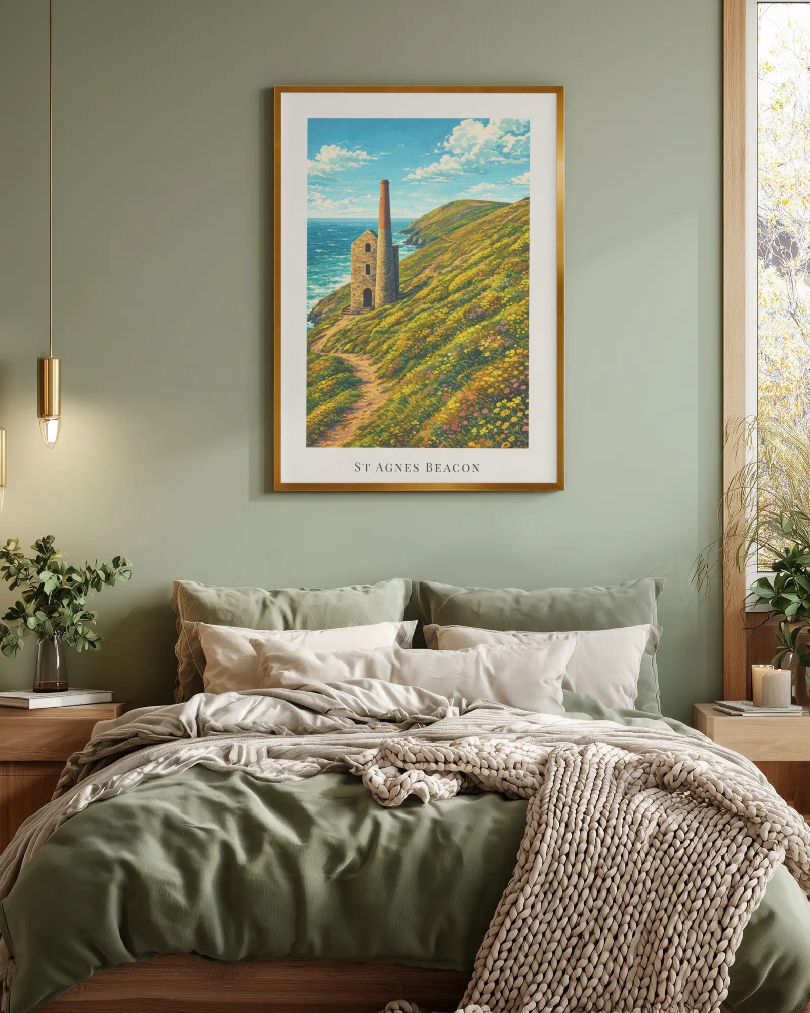 St Agnes Beacon Art Print, framed wall art (view 4)