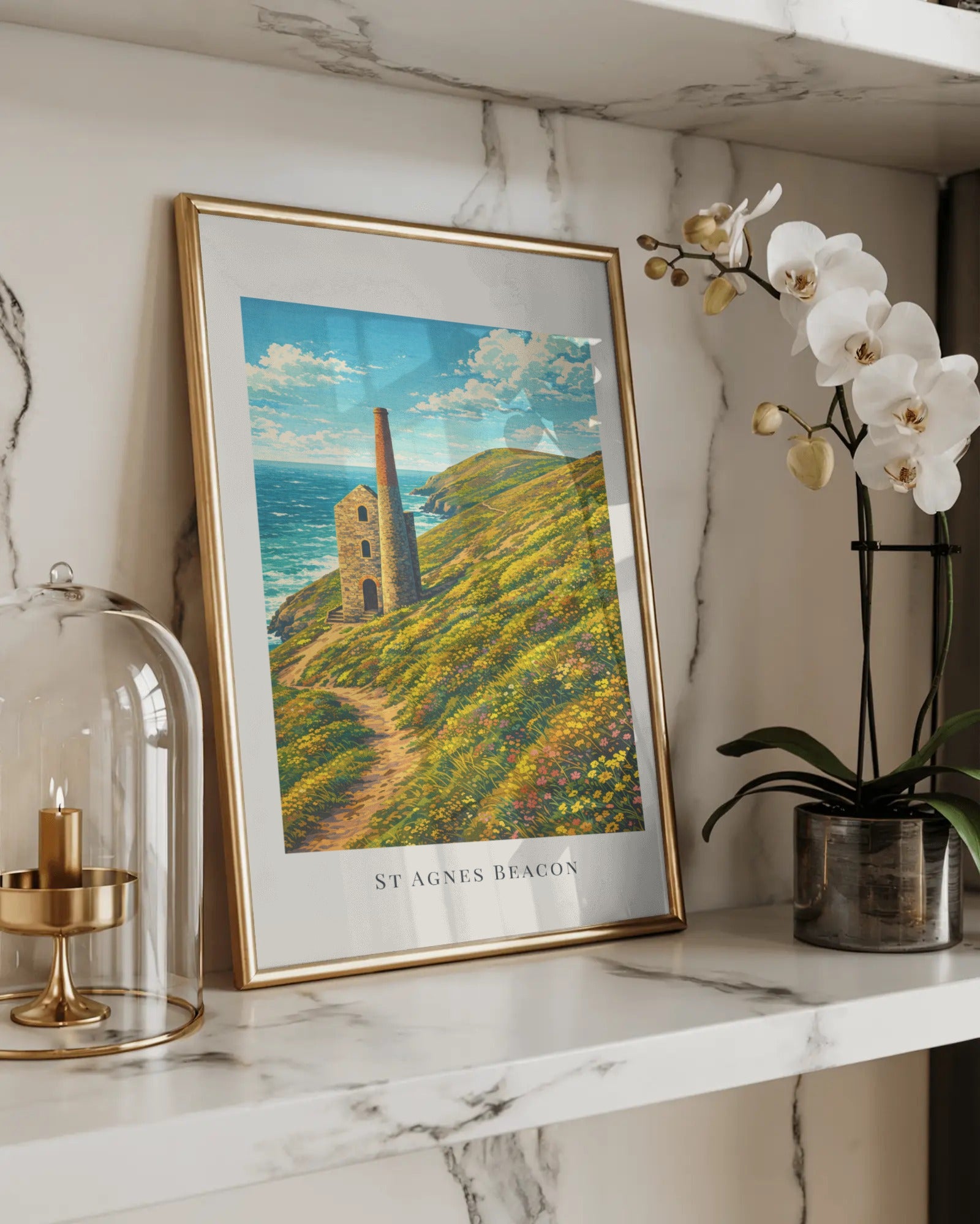 St Agnes Beacon Art Print, framed wall art (view 5)