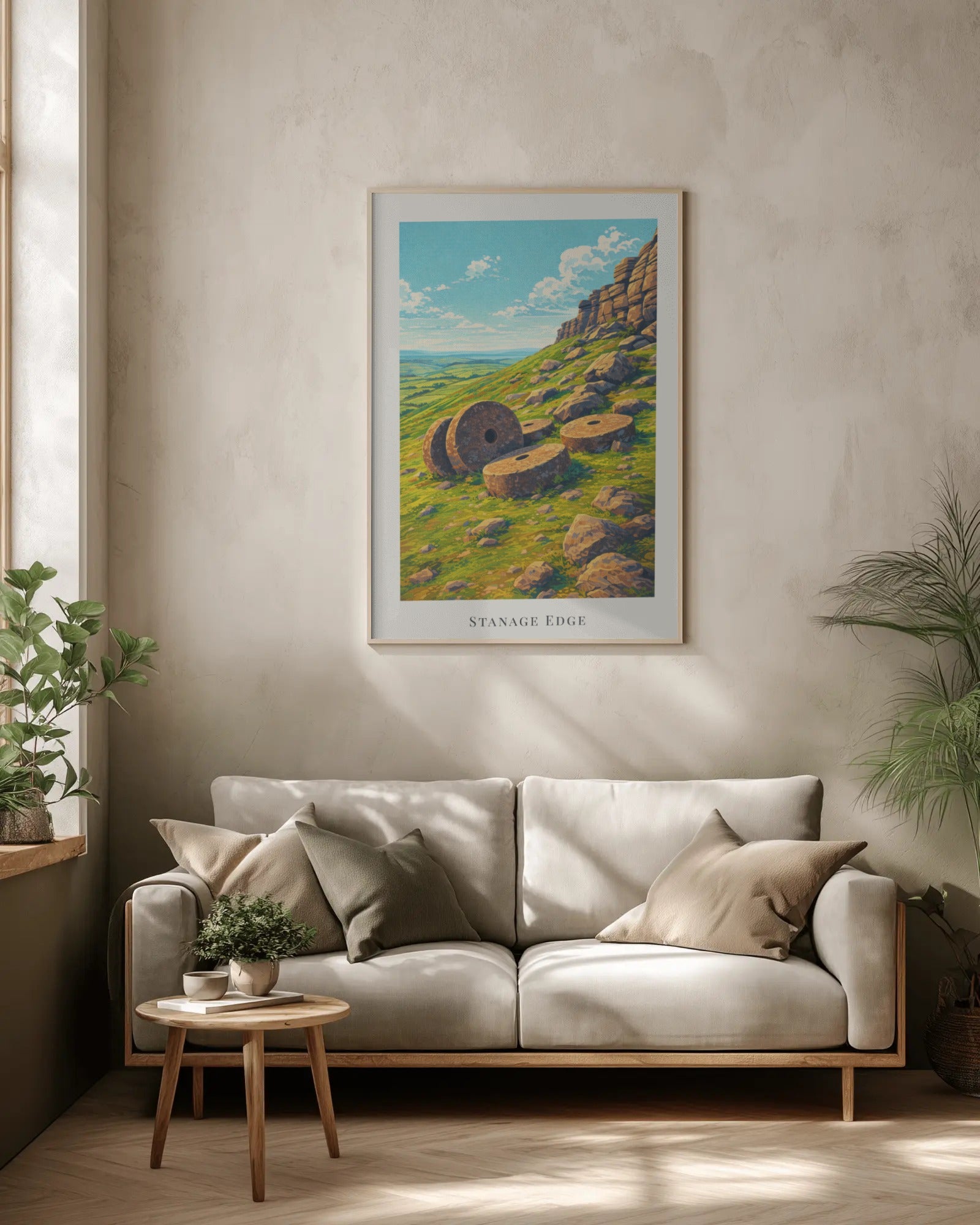 Stanage Edge Art Print, framed wall art (view 2)