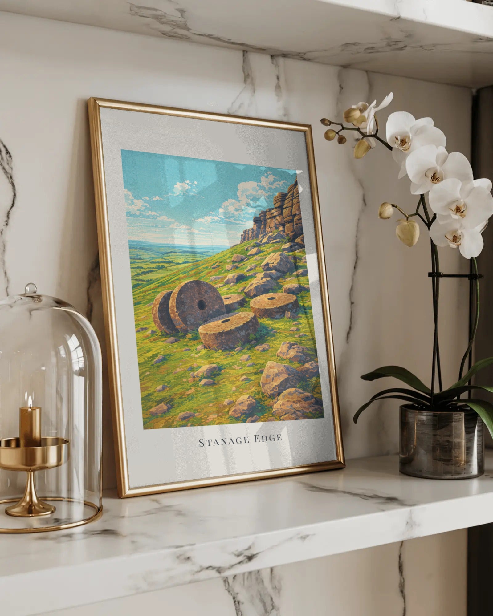 Stanage Edge Art Print, framed wall art (view 5)