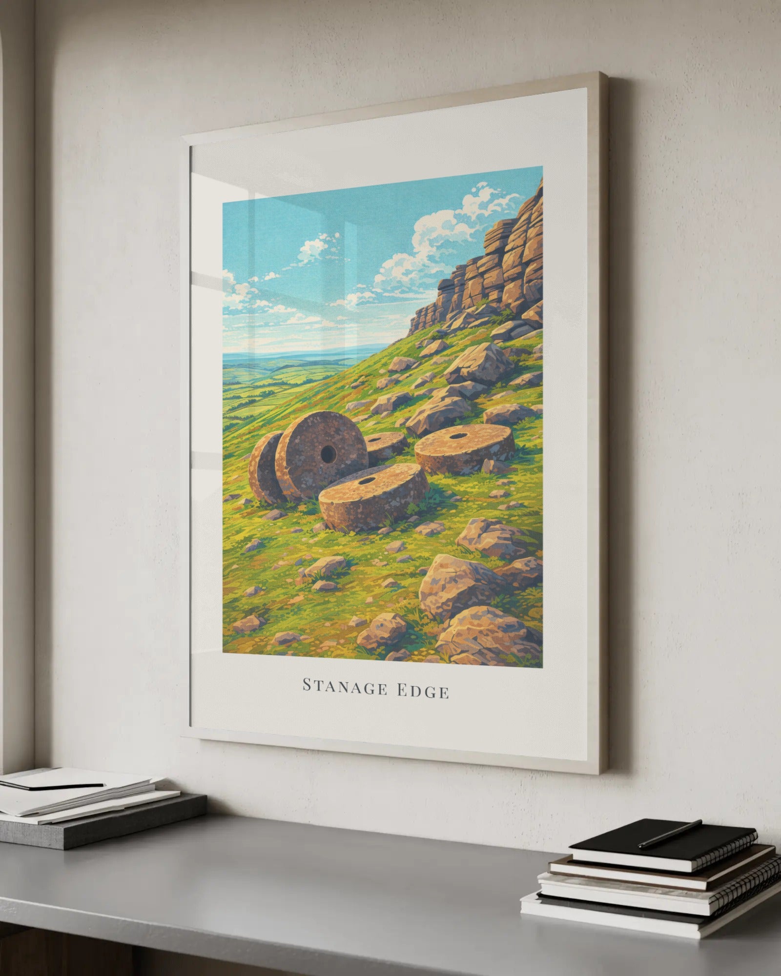 Stanage Edge Art Print, framed wall art (view 6)