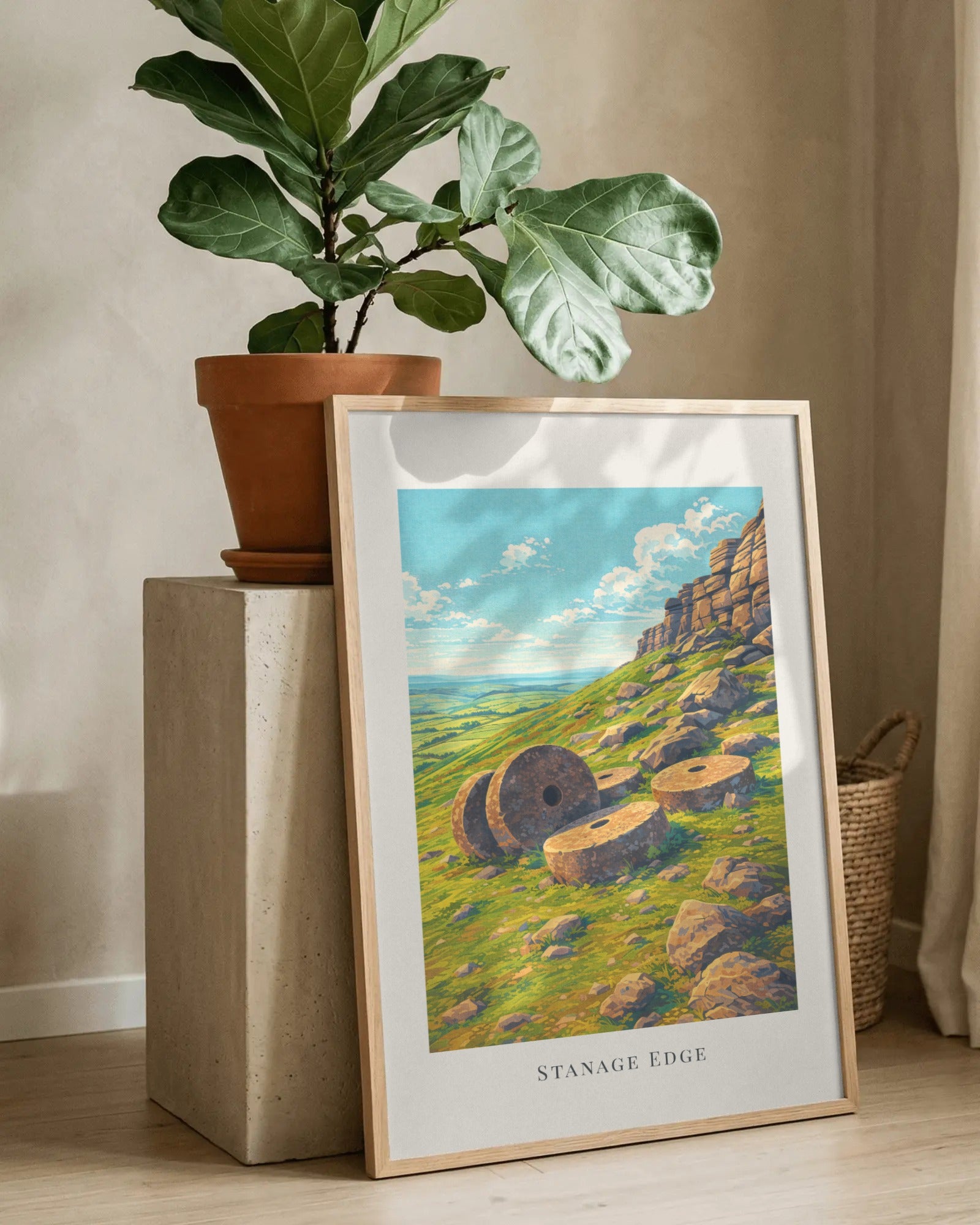 Stanage Edge Art Print, framed wall art (view 8)