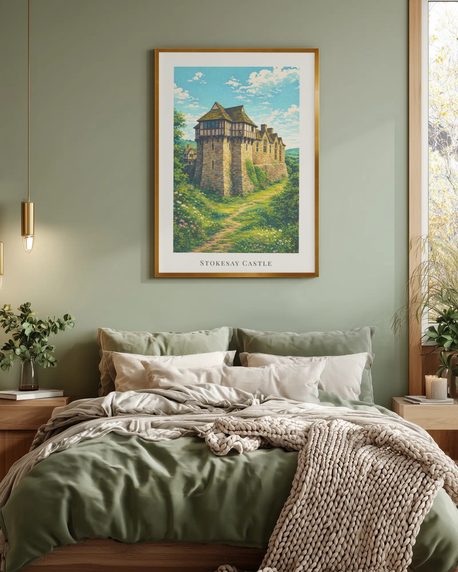 Stokesay Castle Art Print, framed wall art (view 4)