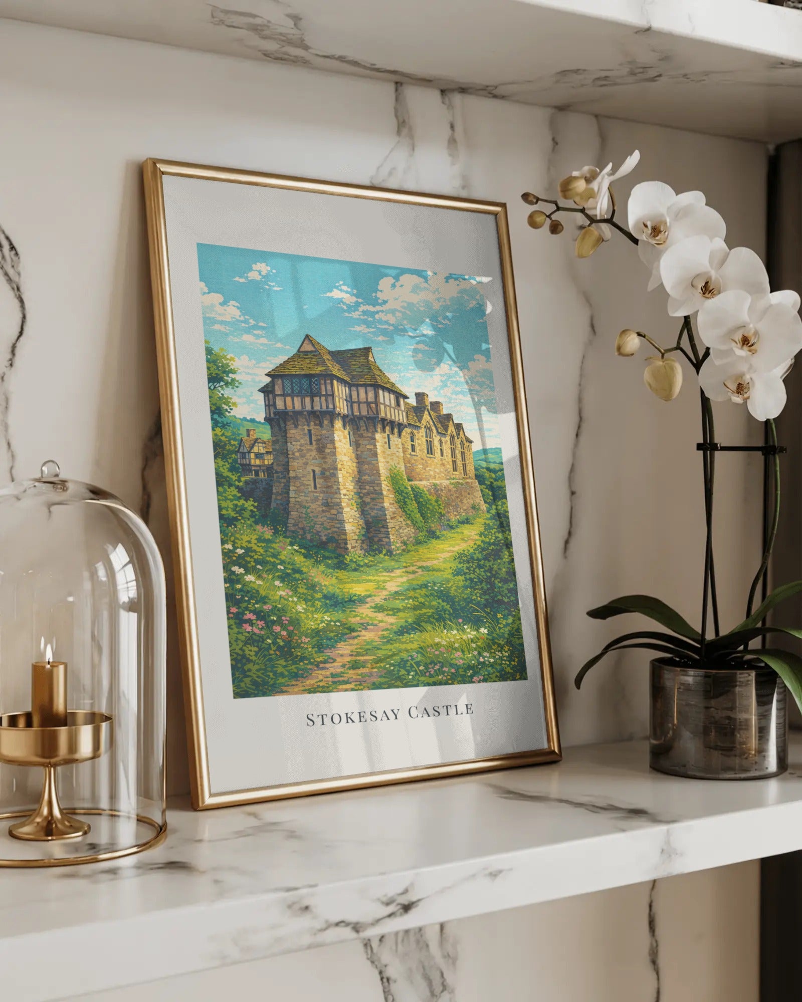 Stokesay Castle Art Print, framed wall art (view 5)